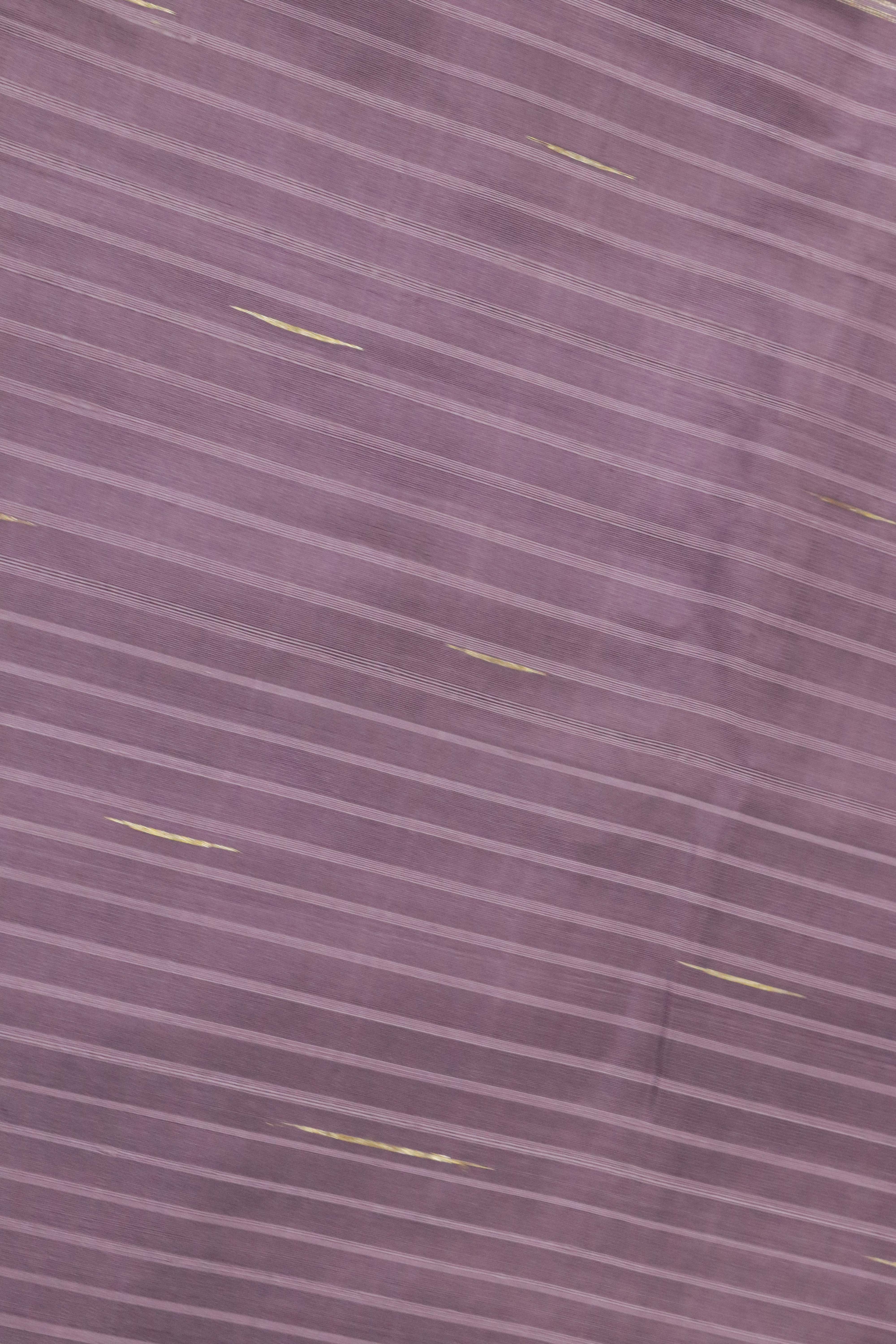 Lilac Kanchivaram Silk Saree with Zari Border