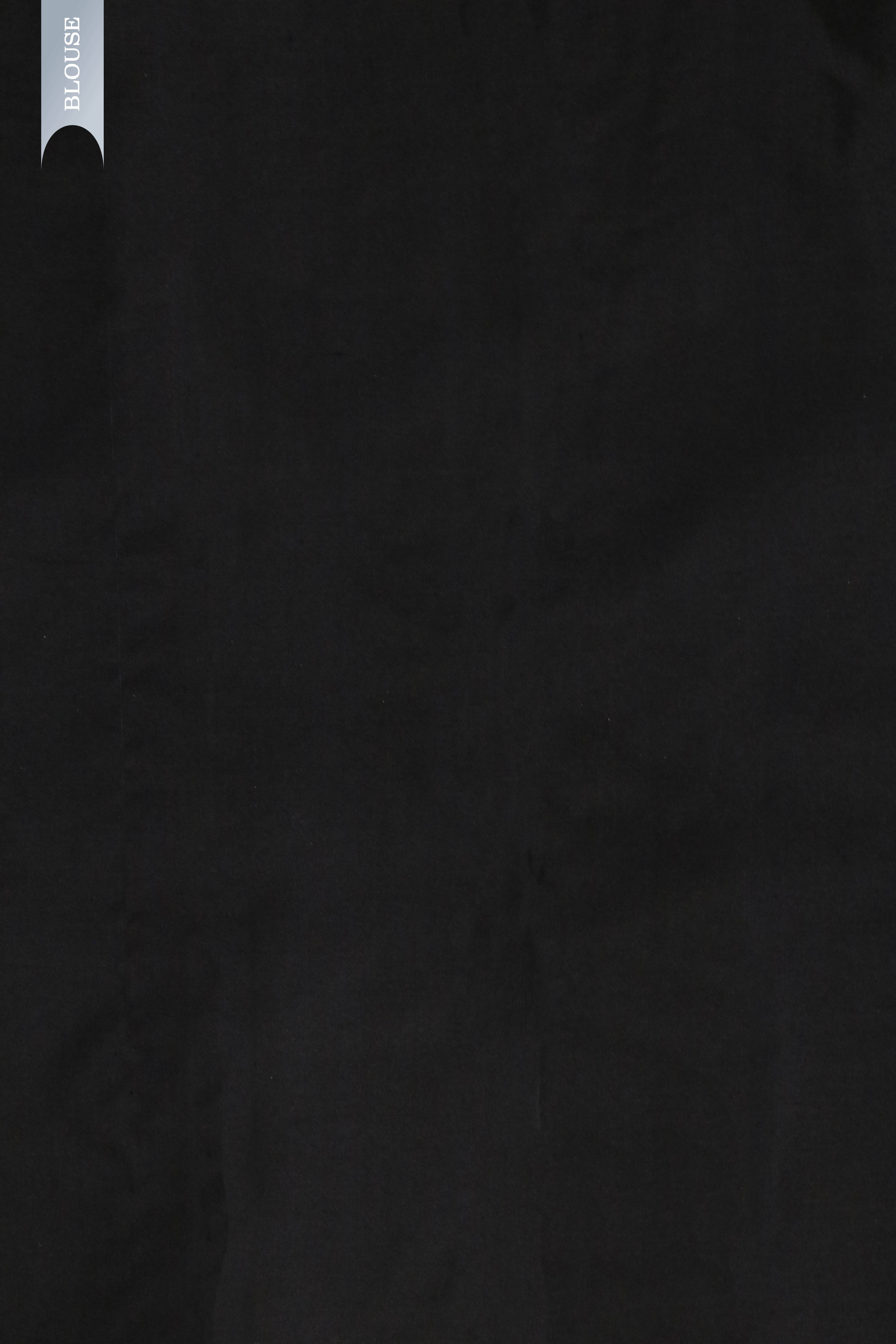 Black Kanchivaram Silk Saree with Golden Stripes & Buttas Border