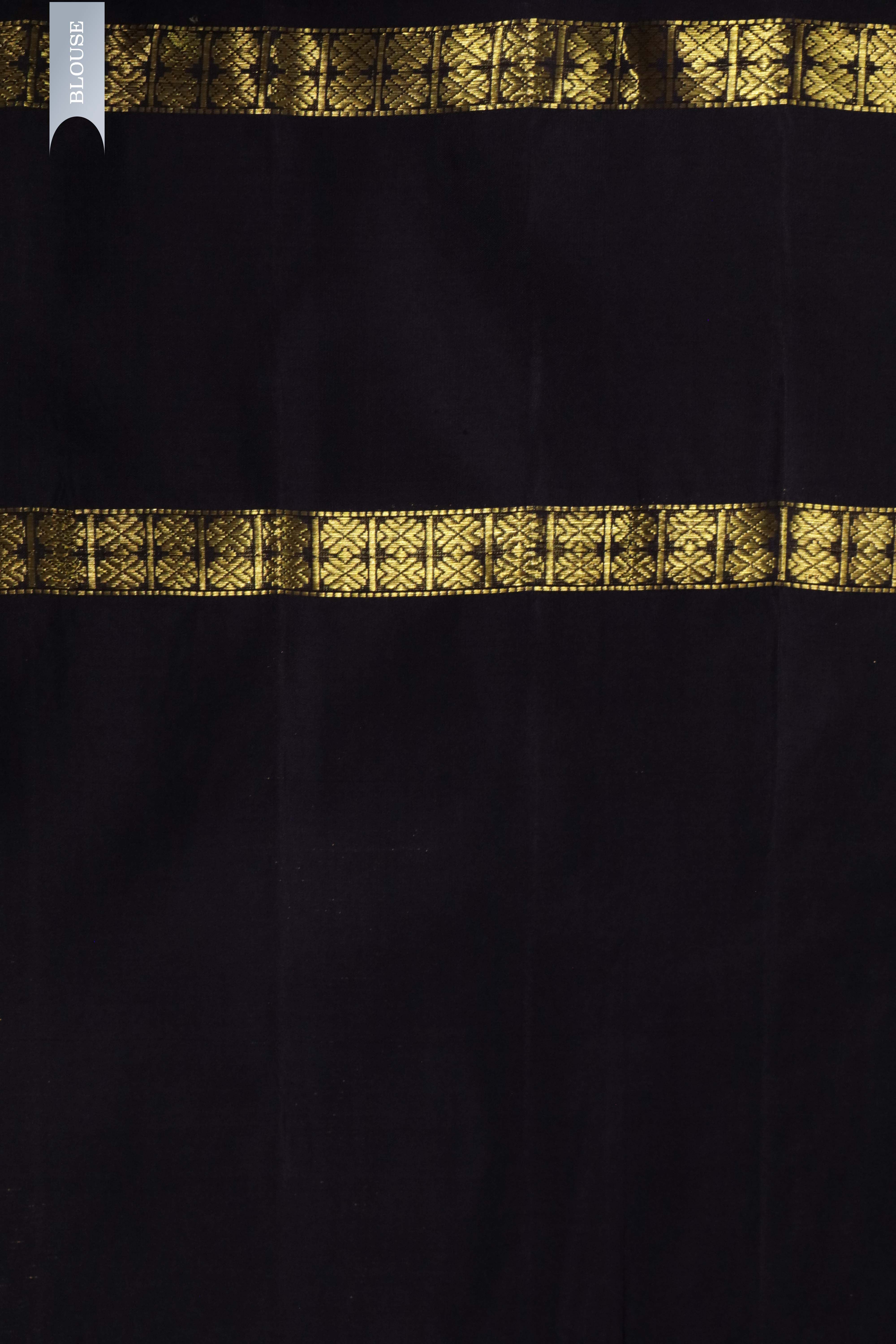 Maroon Kanchivaram Silk Saree with Black Border