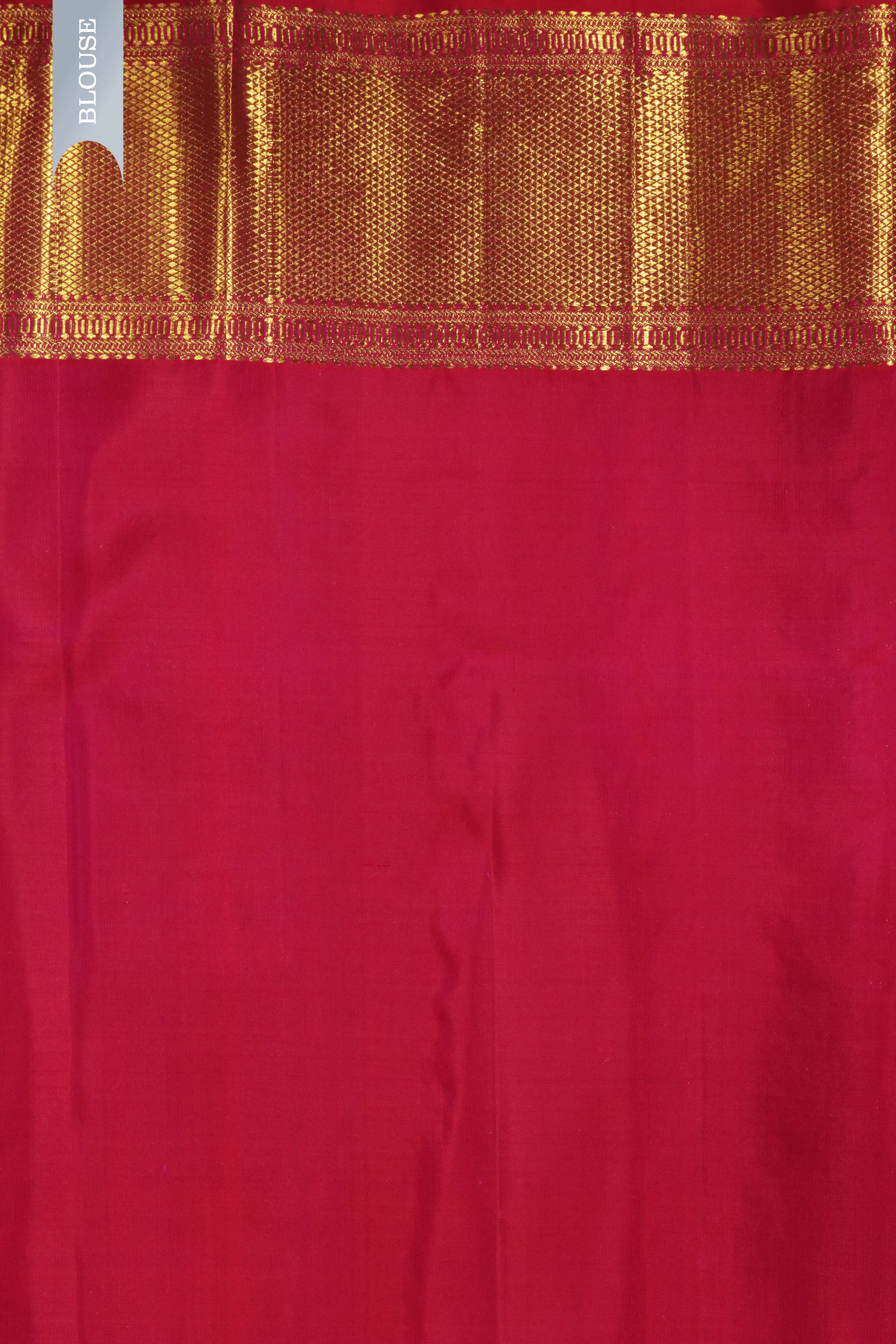 Reddish Pink Kanchivaram Silk Saree with Golden Zari Weaving & Border