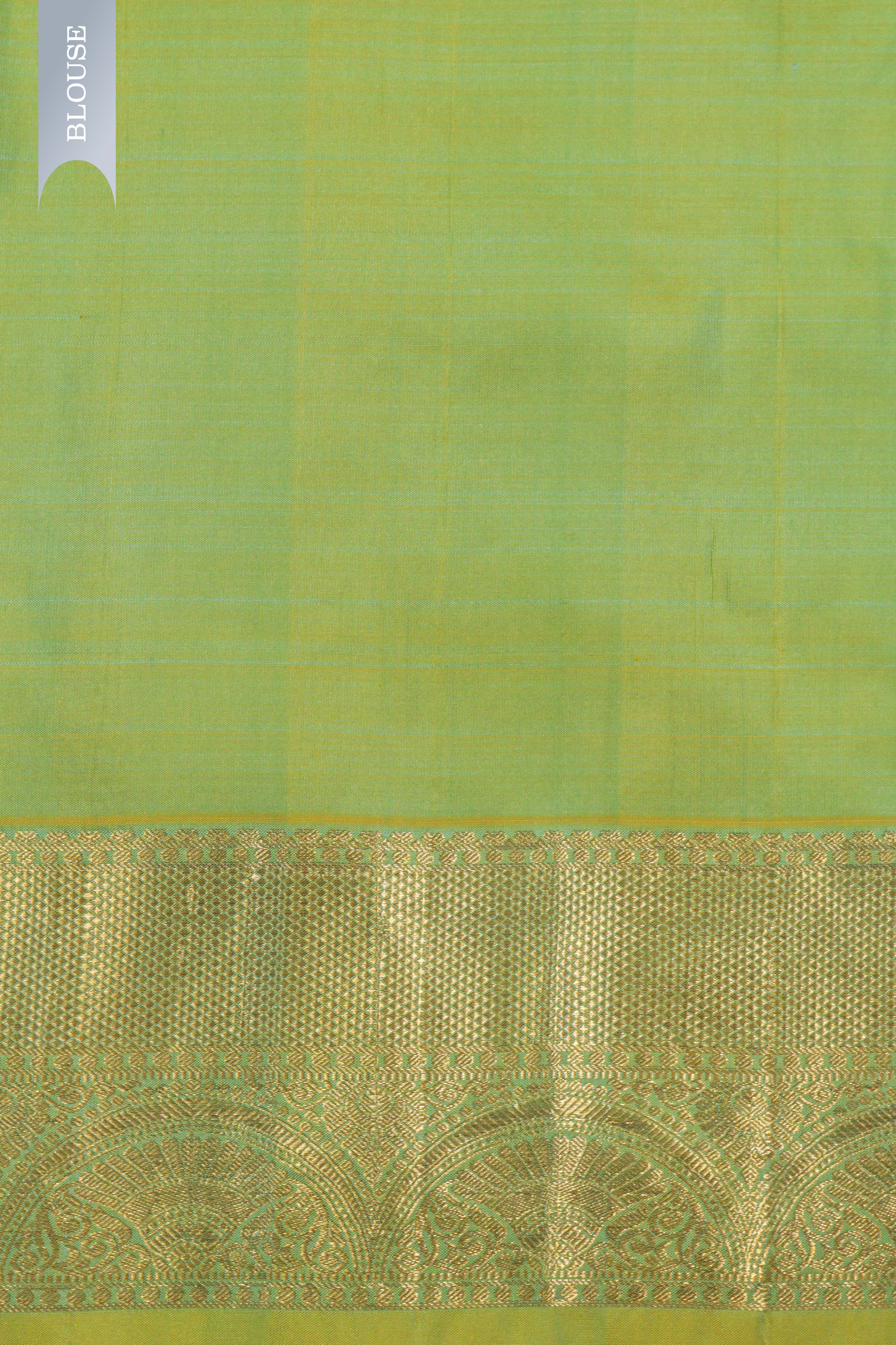 Firozi Blue Kanchivaram Silk Saree with Zari Butta