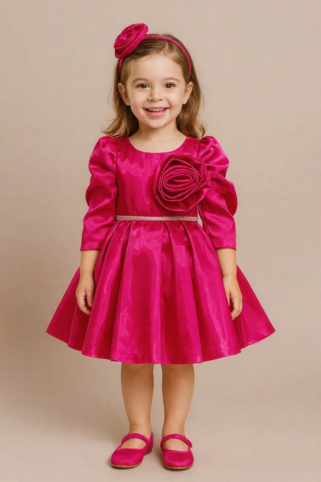 Fuchsia Party Dress | Mokshaa