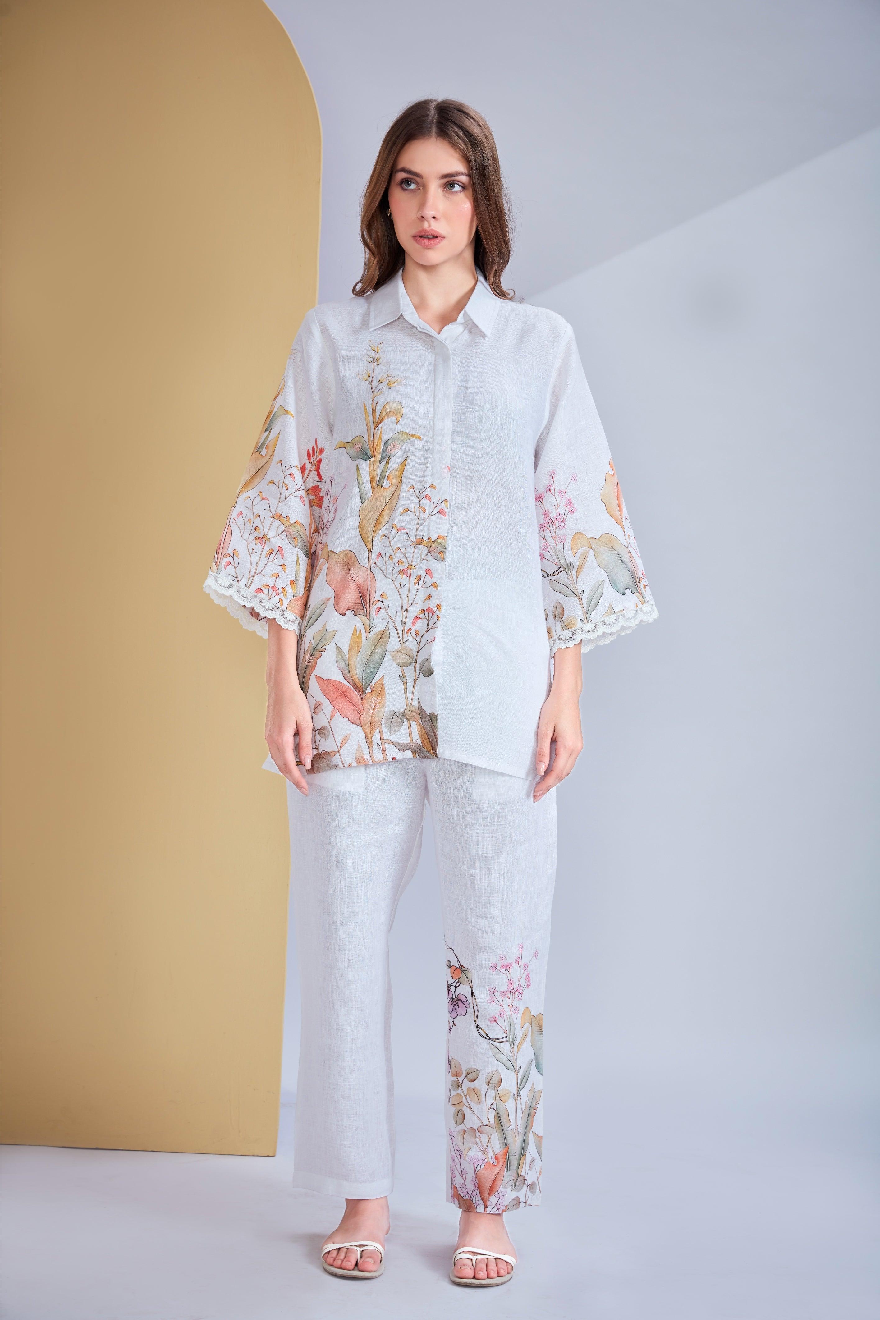 Ivory Linen Co-ord Set.