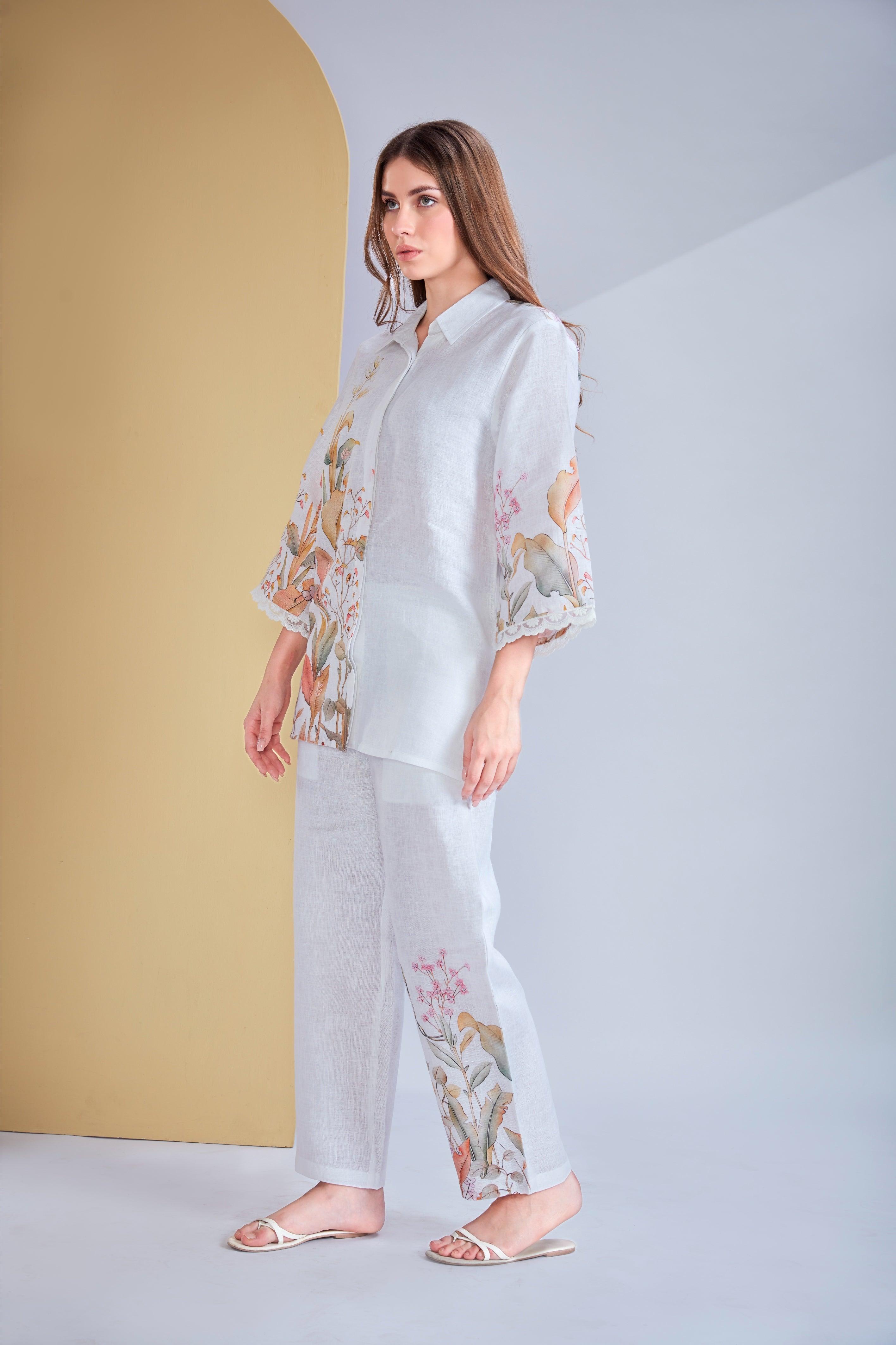 Ivory Linen Co-ord Set.