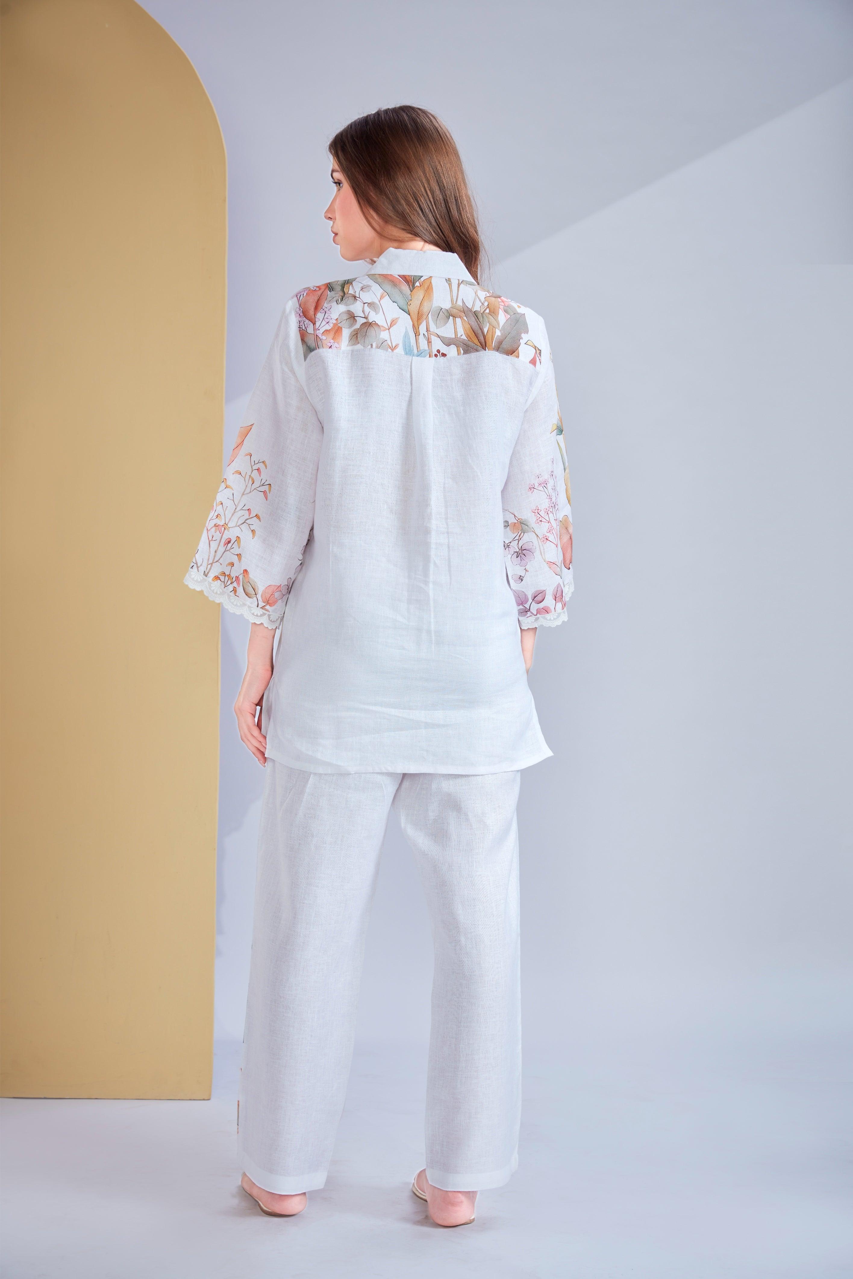 Ivory Linen Co-ord Set.