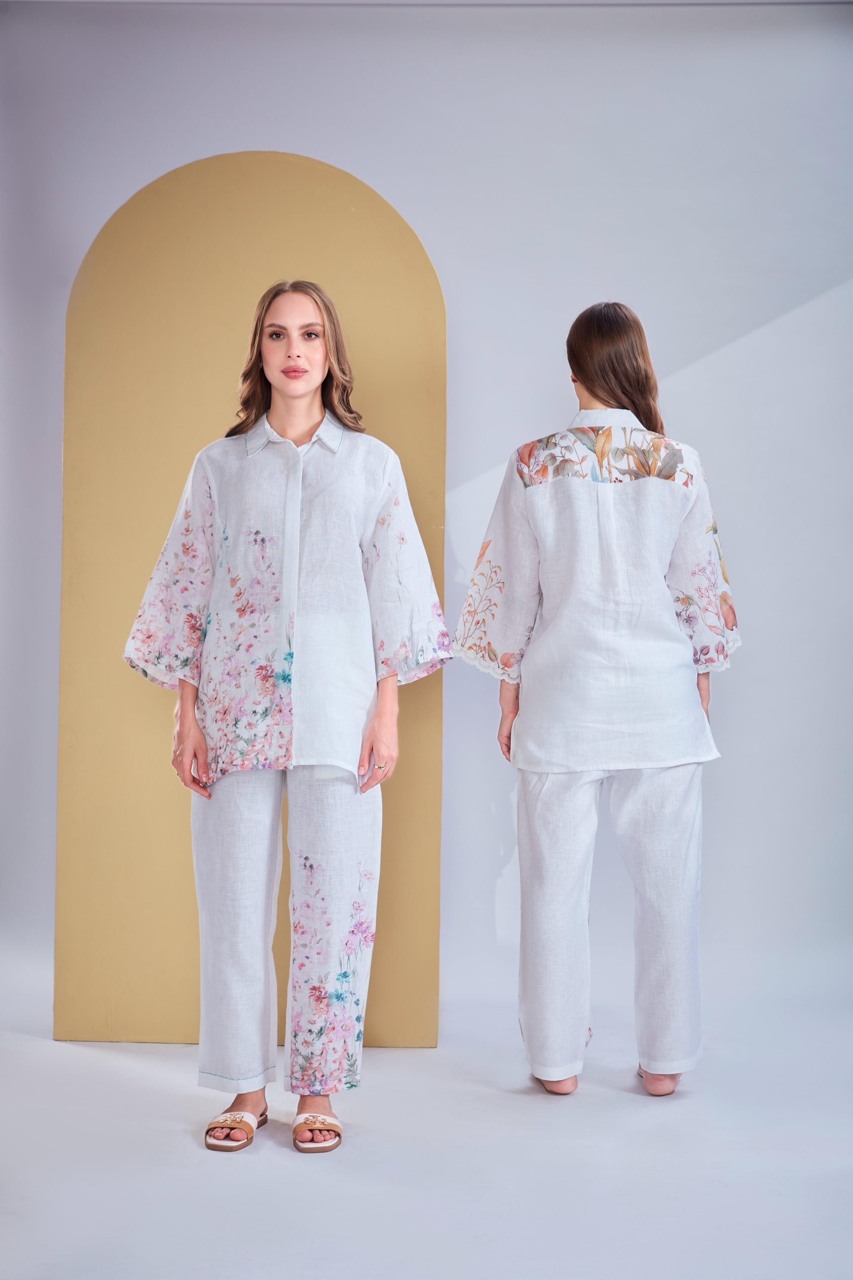 Ivory Linen Co-ord Set.