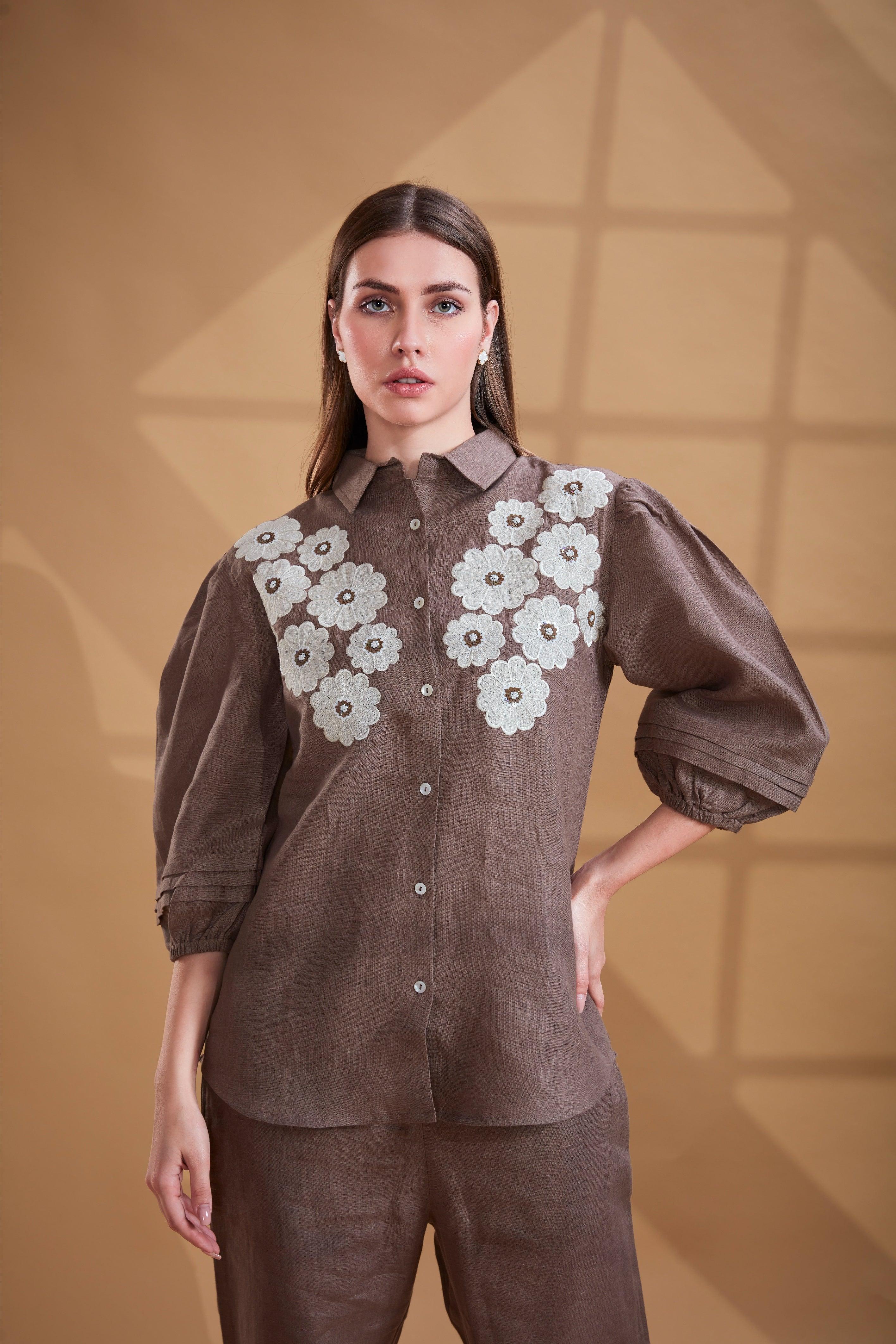 Cocoa Linen Co-ord Set.