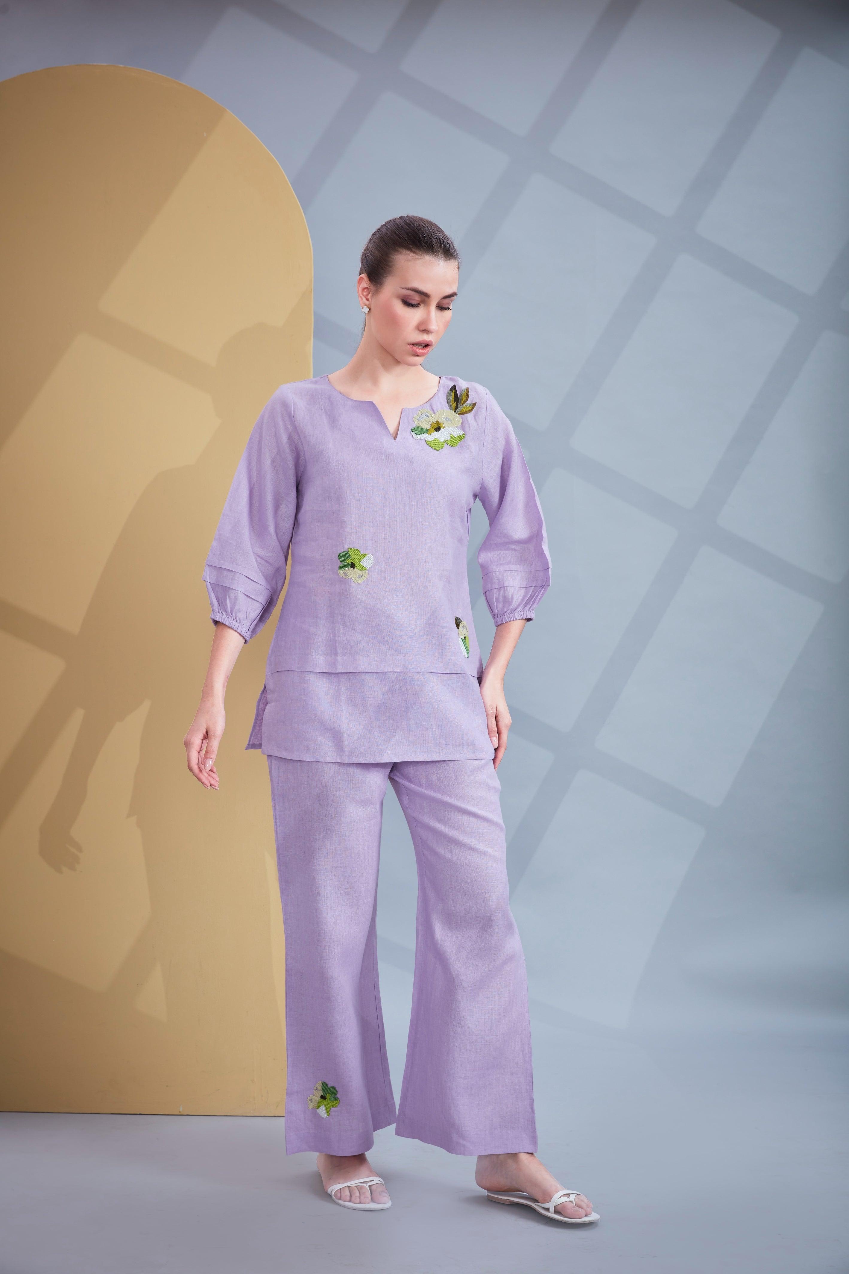Lavender Linen Co-ord Set.
