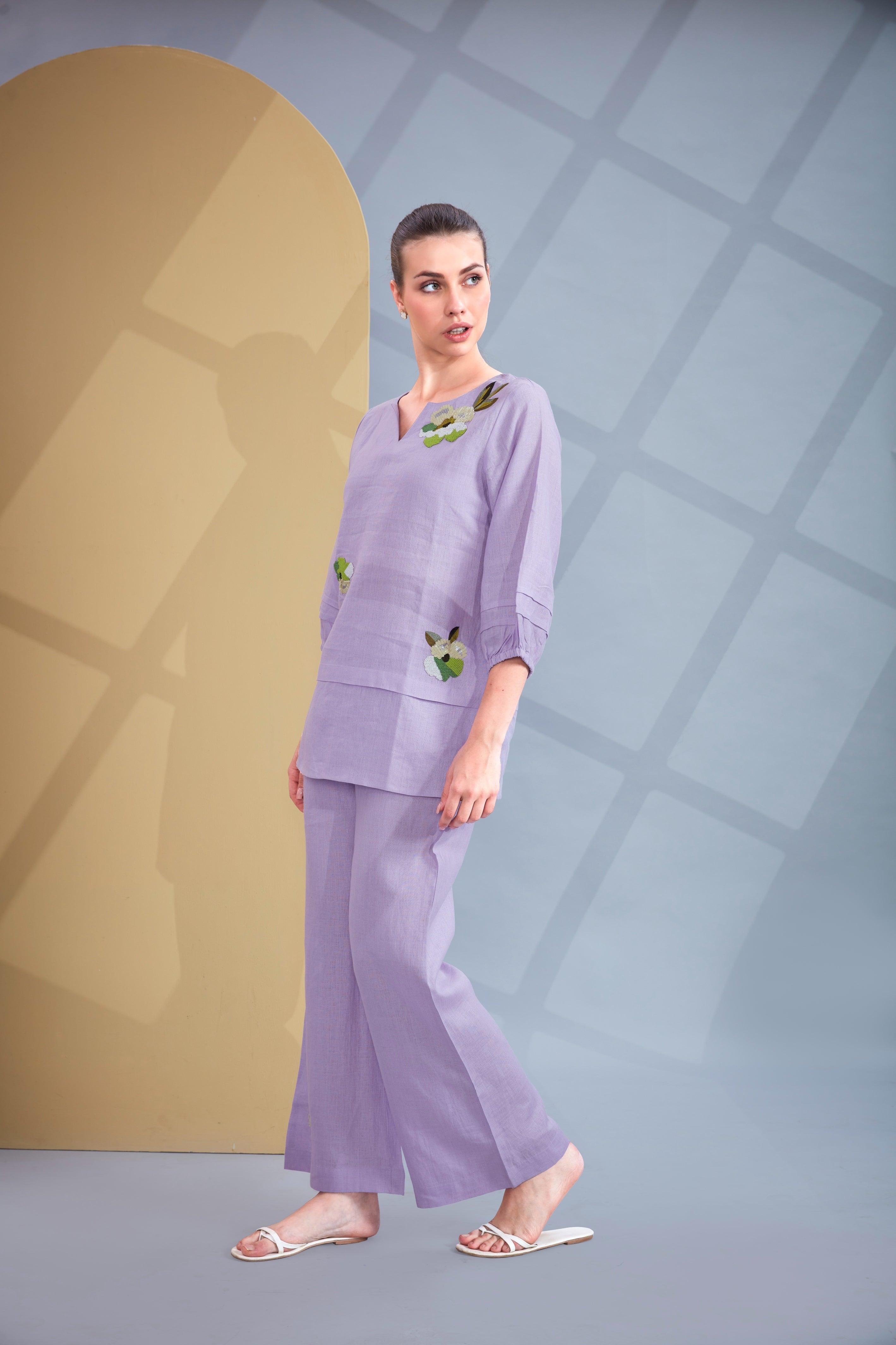 Lavender Linen Co-ord Set.