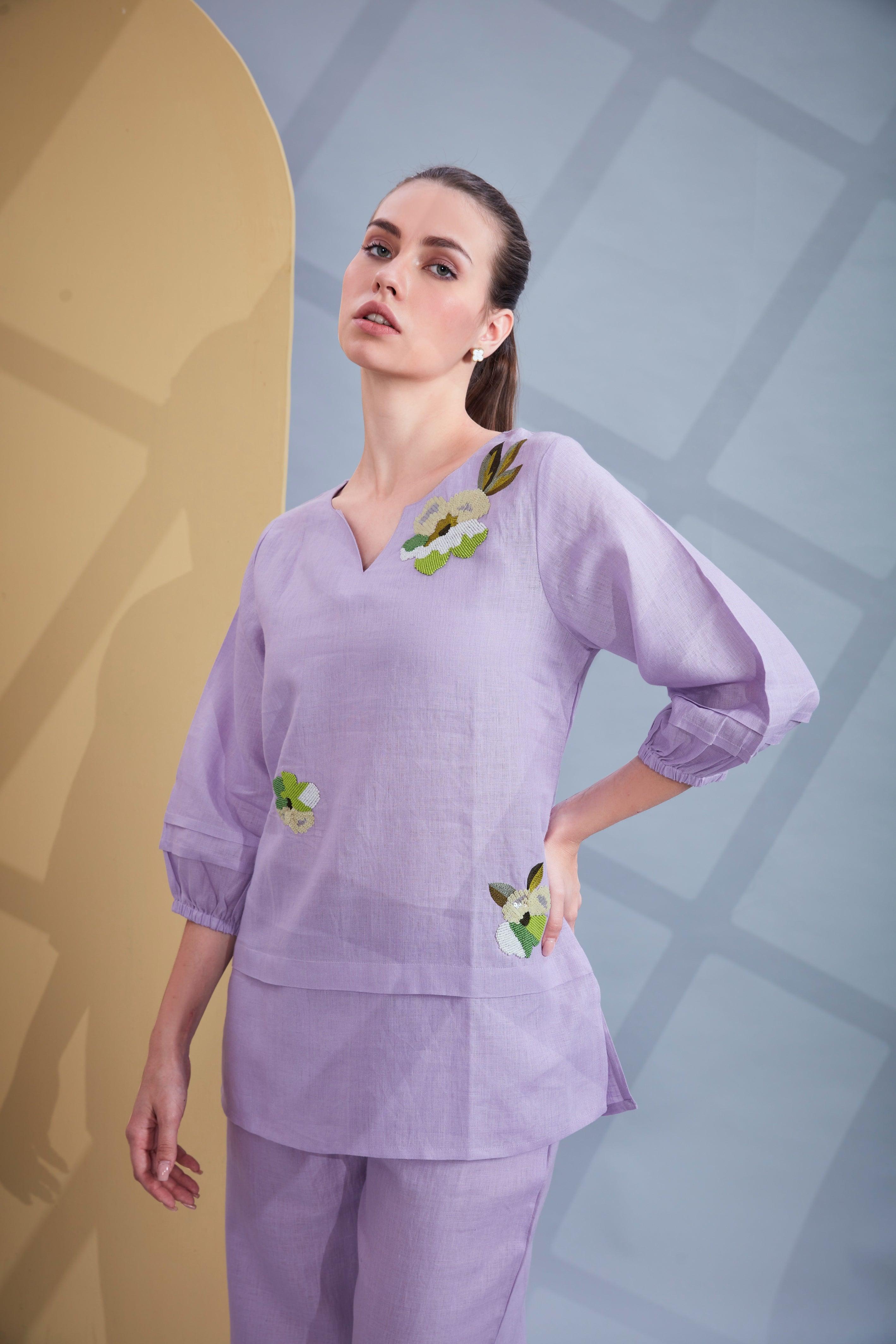 Lavender Linen Co-ord Set.