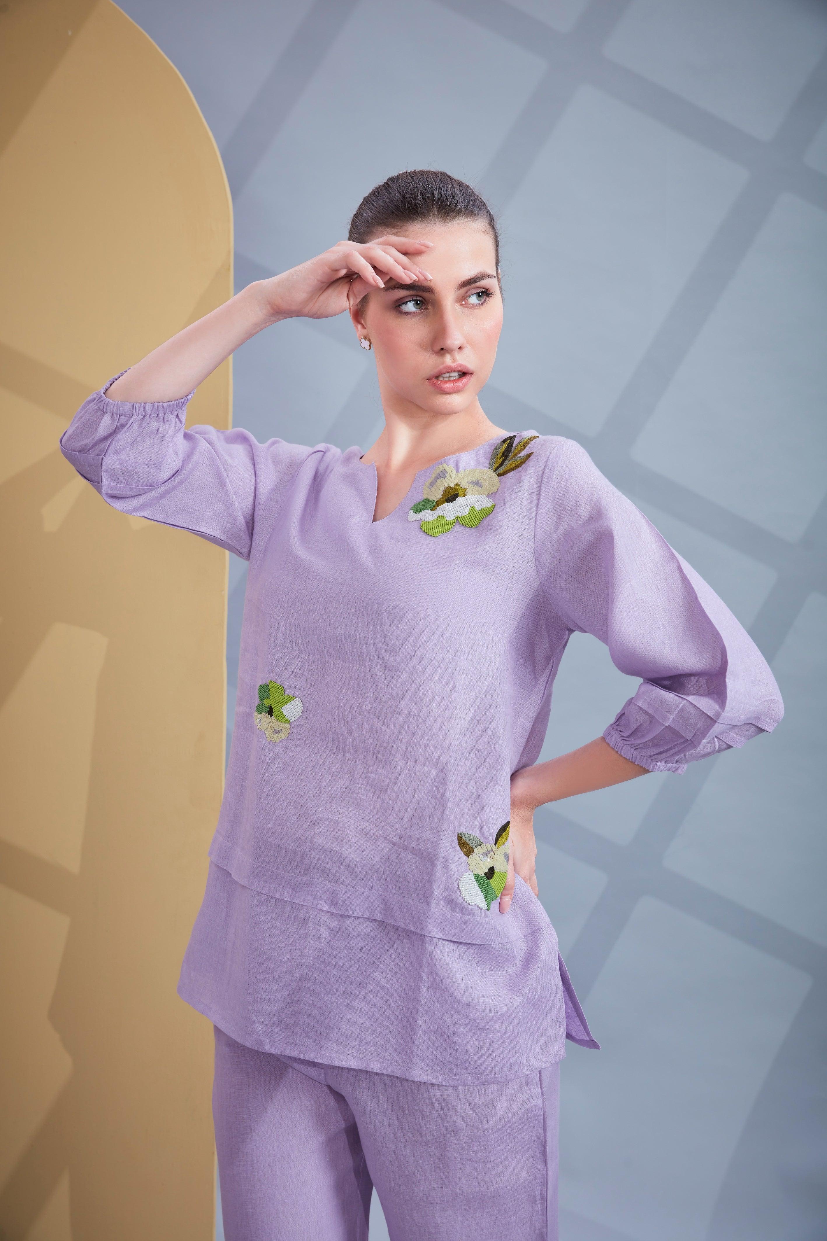 Lavender Linen Co-ord Set.