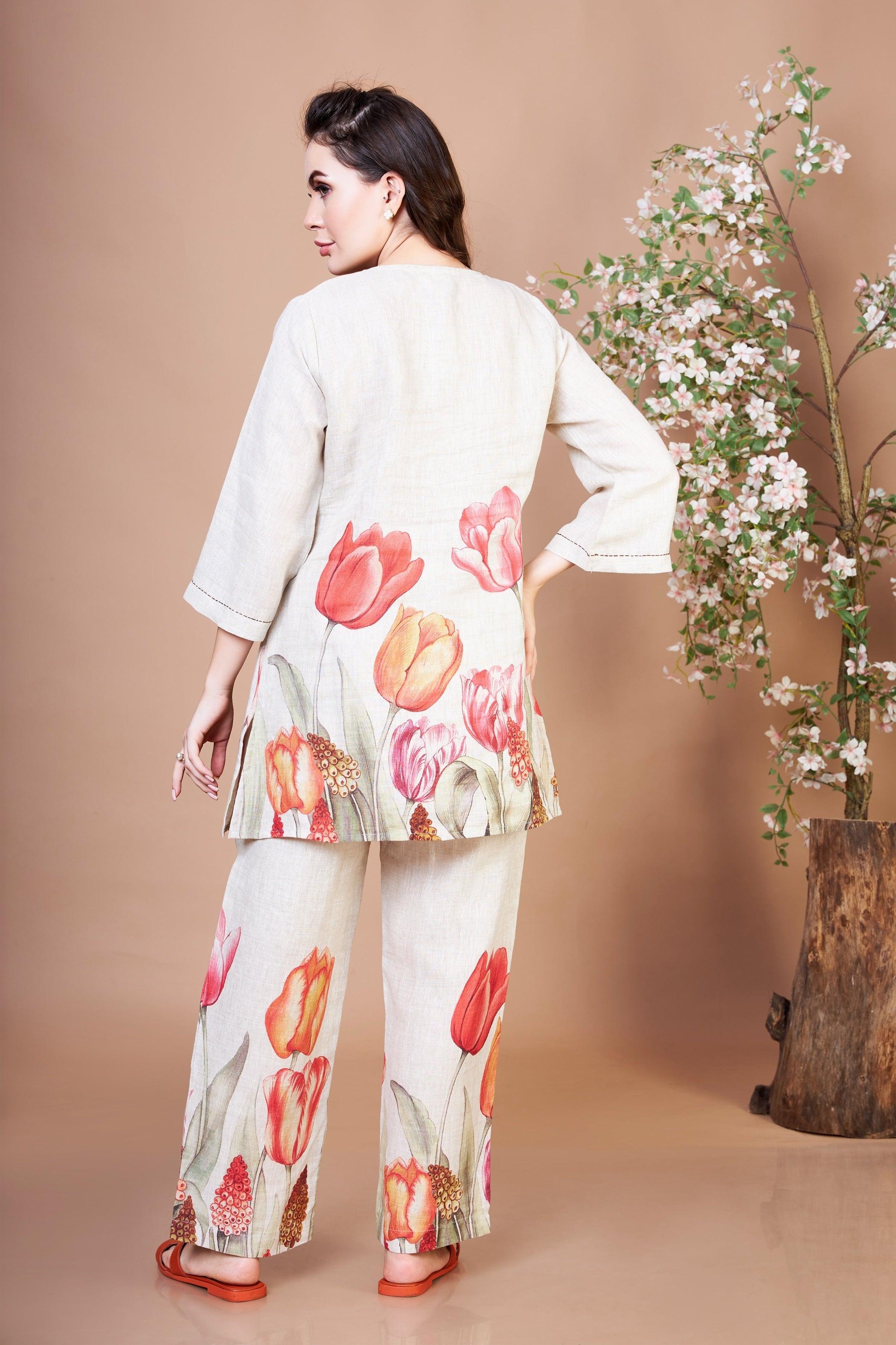 Natural Linen Co-ord Set.