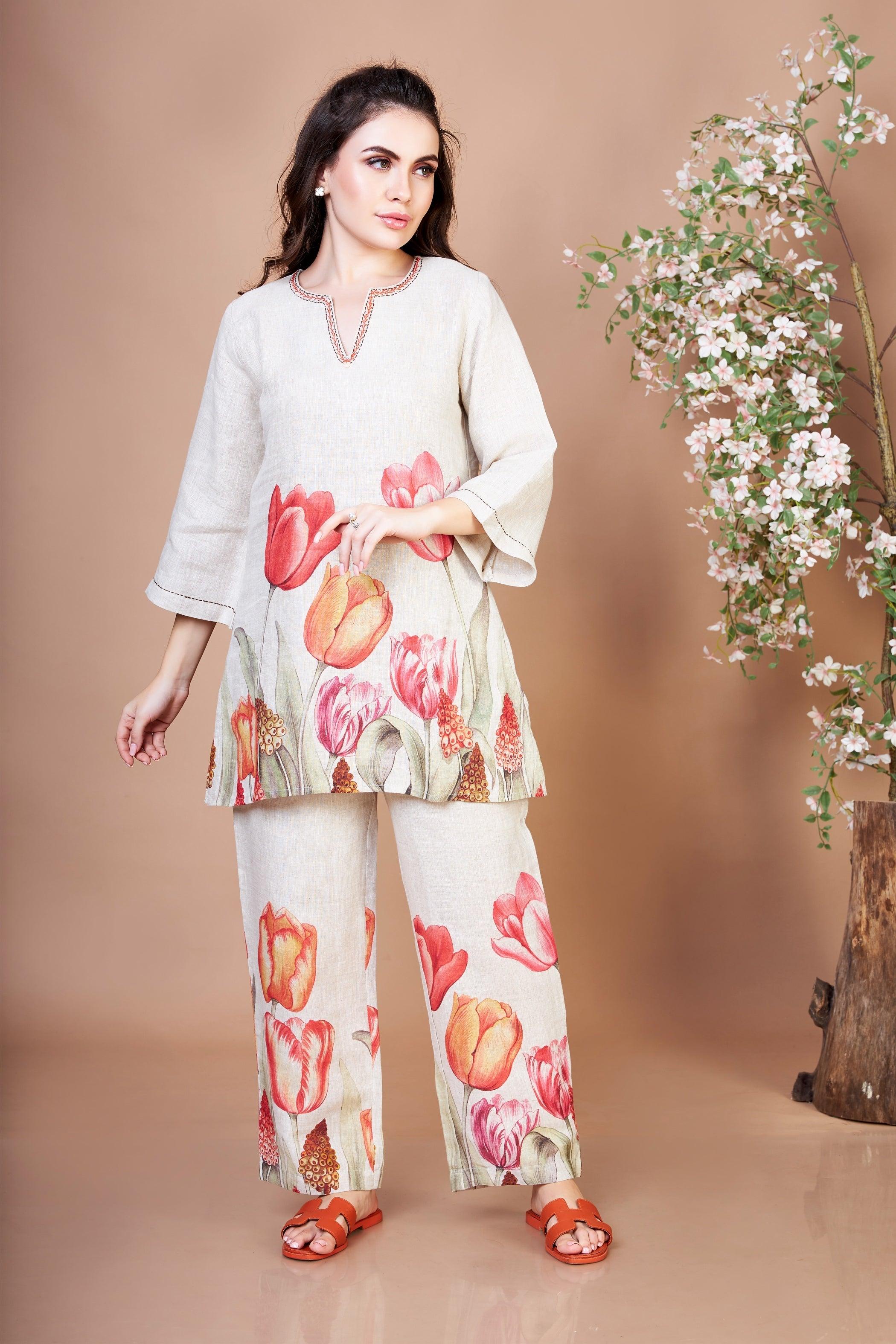 Natural Linen Co-ord Set.