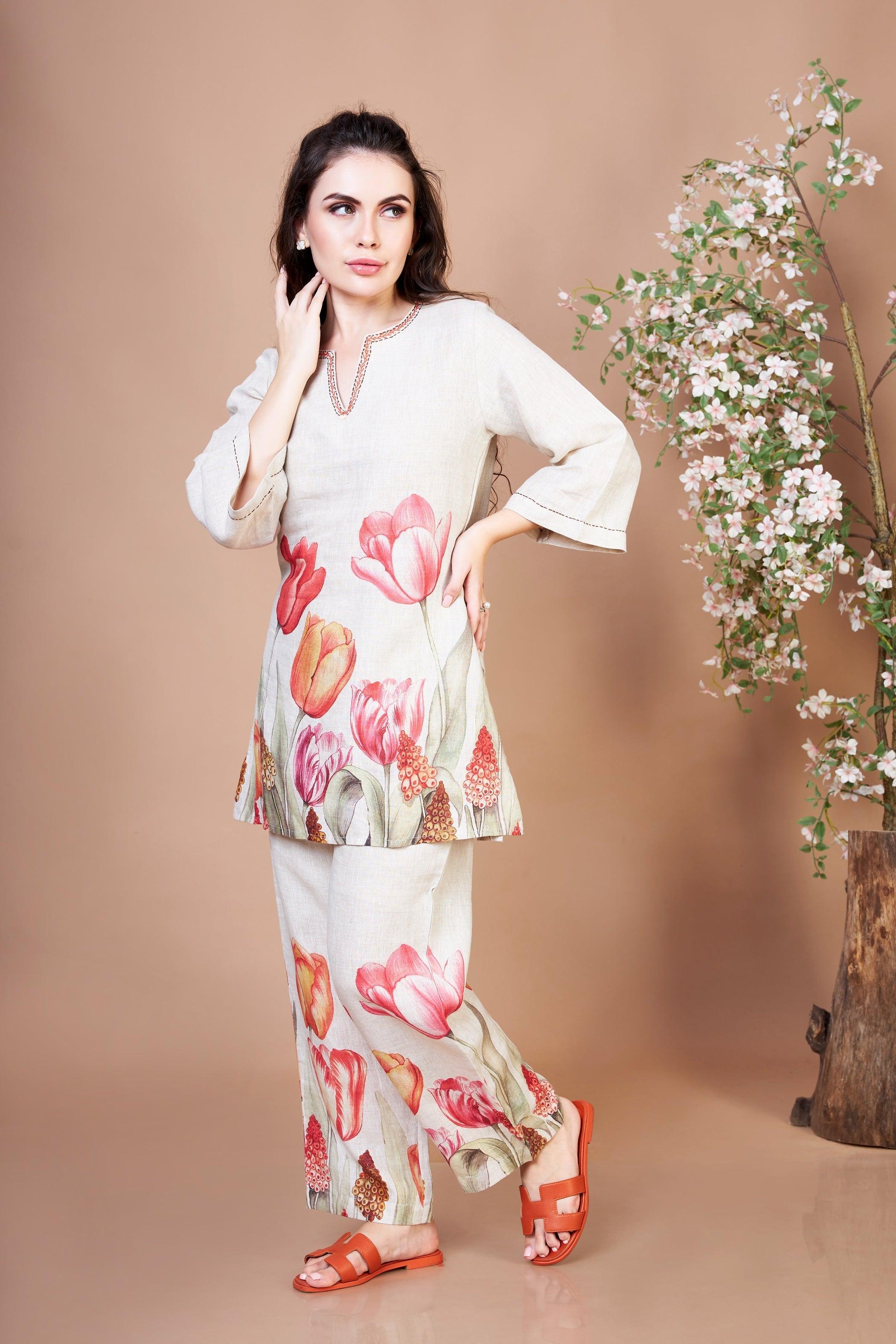 Natural Linen Co-ord Set.
