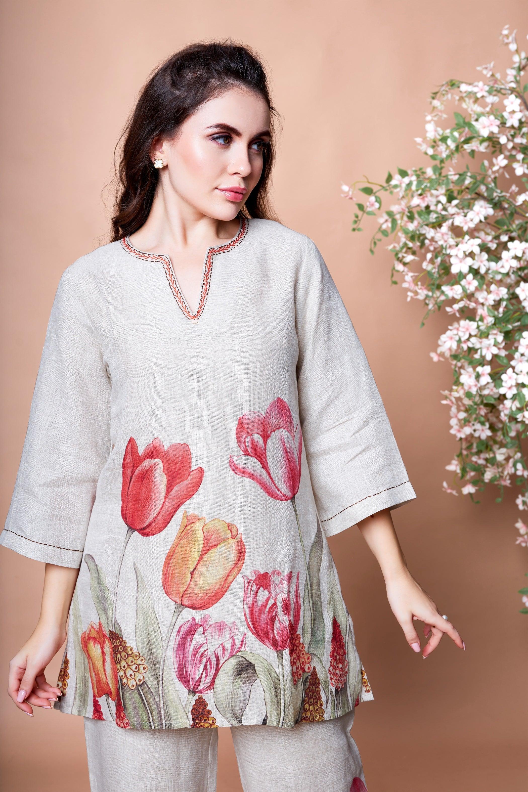 Natural Linen Co-ord Set.