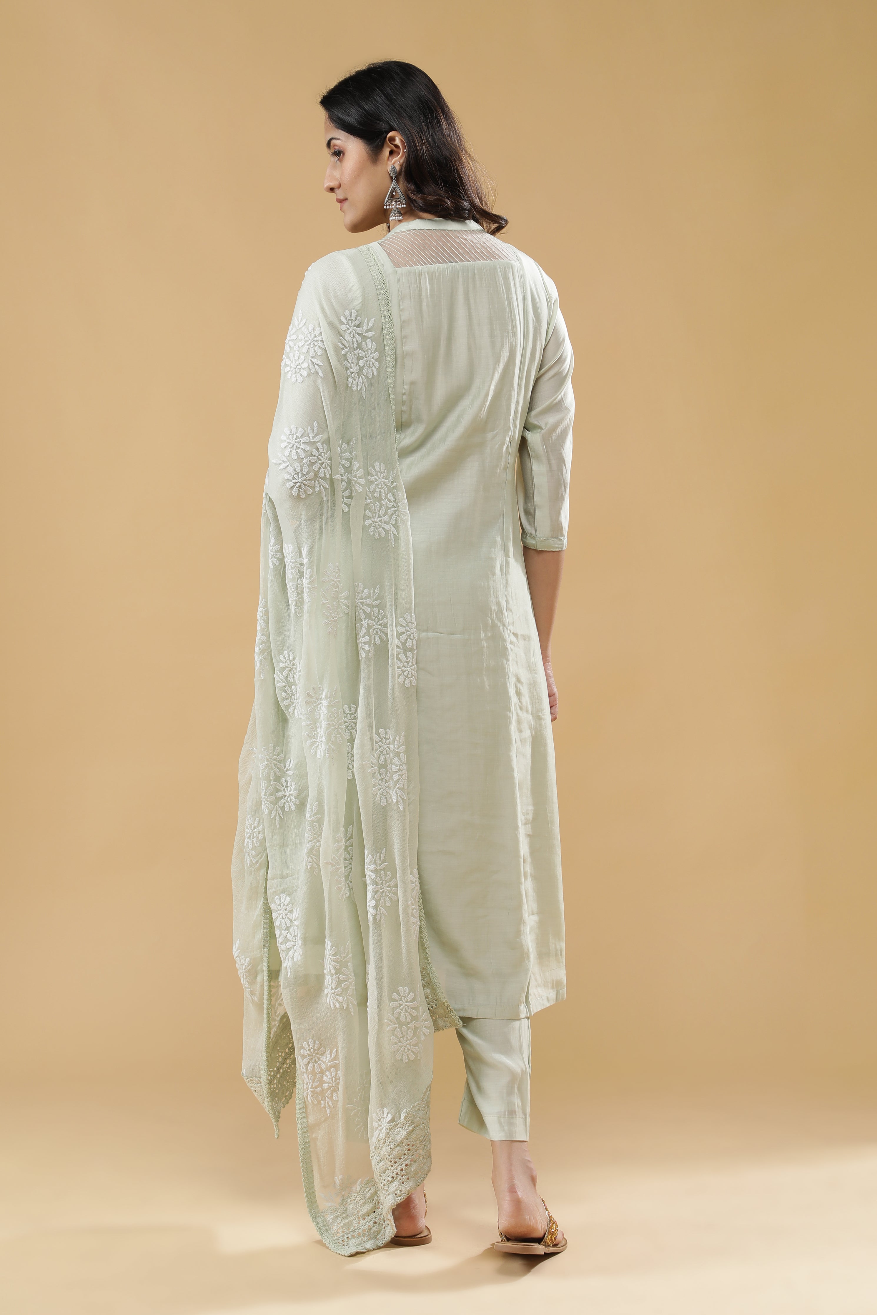 Light Green Chanderi Salwar Set