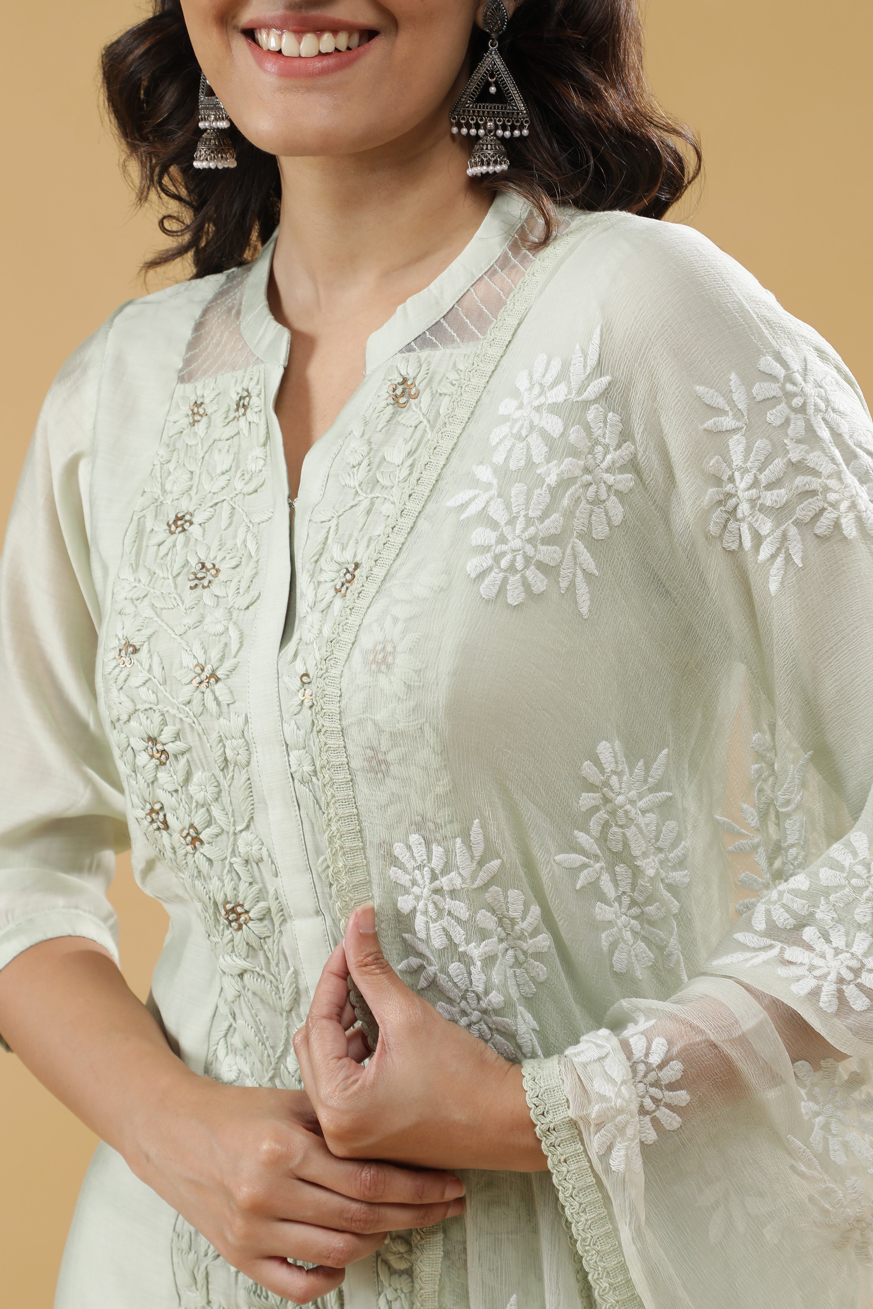 Light Green Chanderi Salwar Set