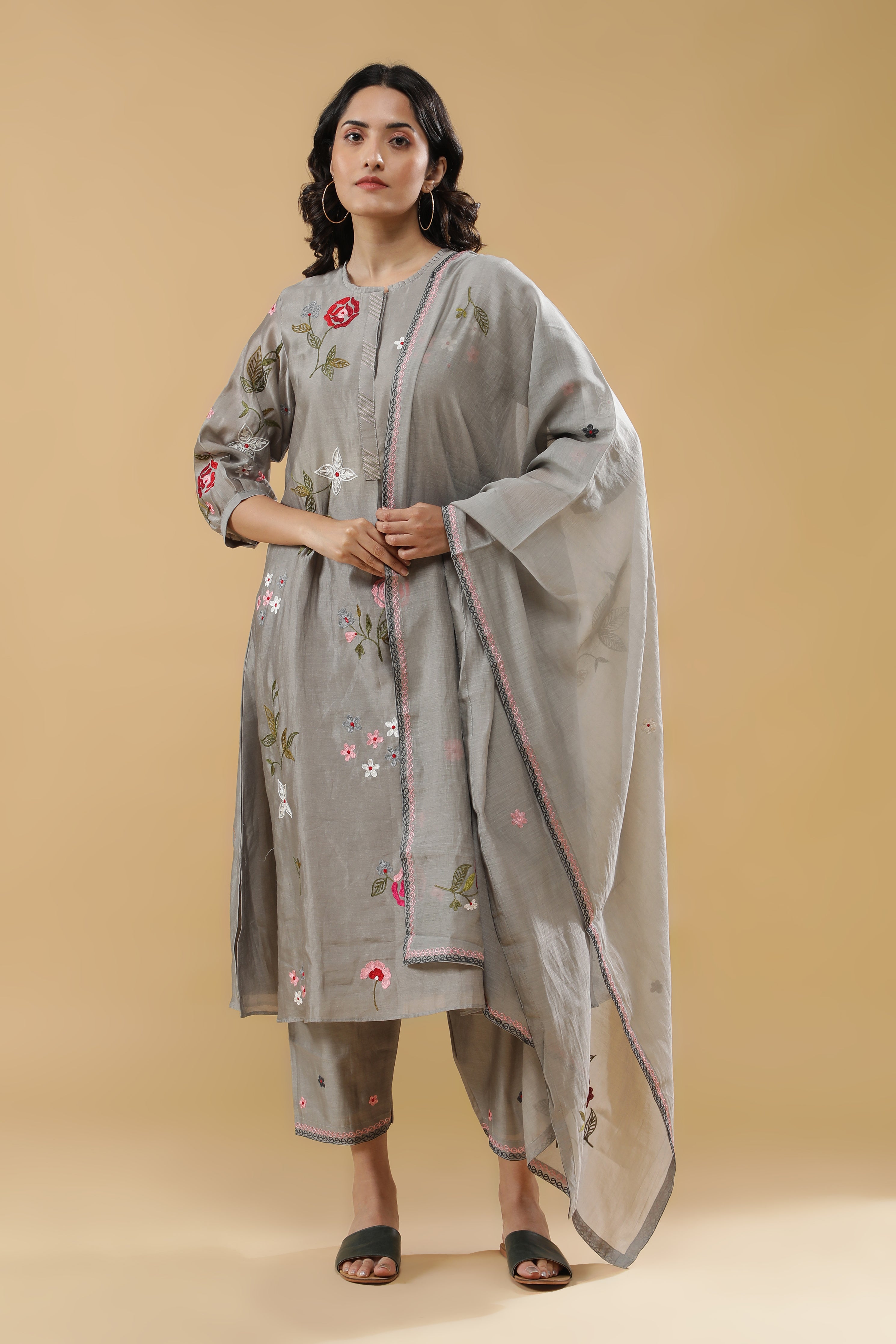 Subtle Grey Salwar Set