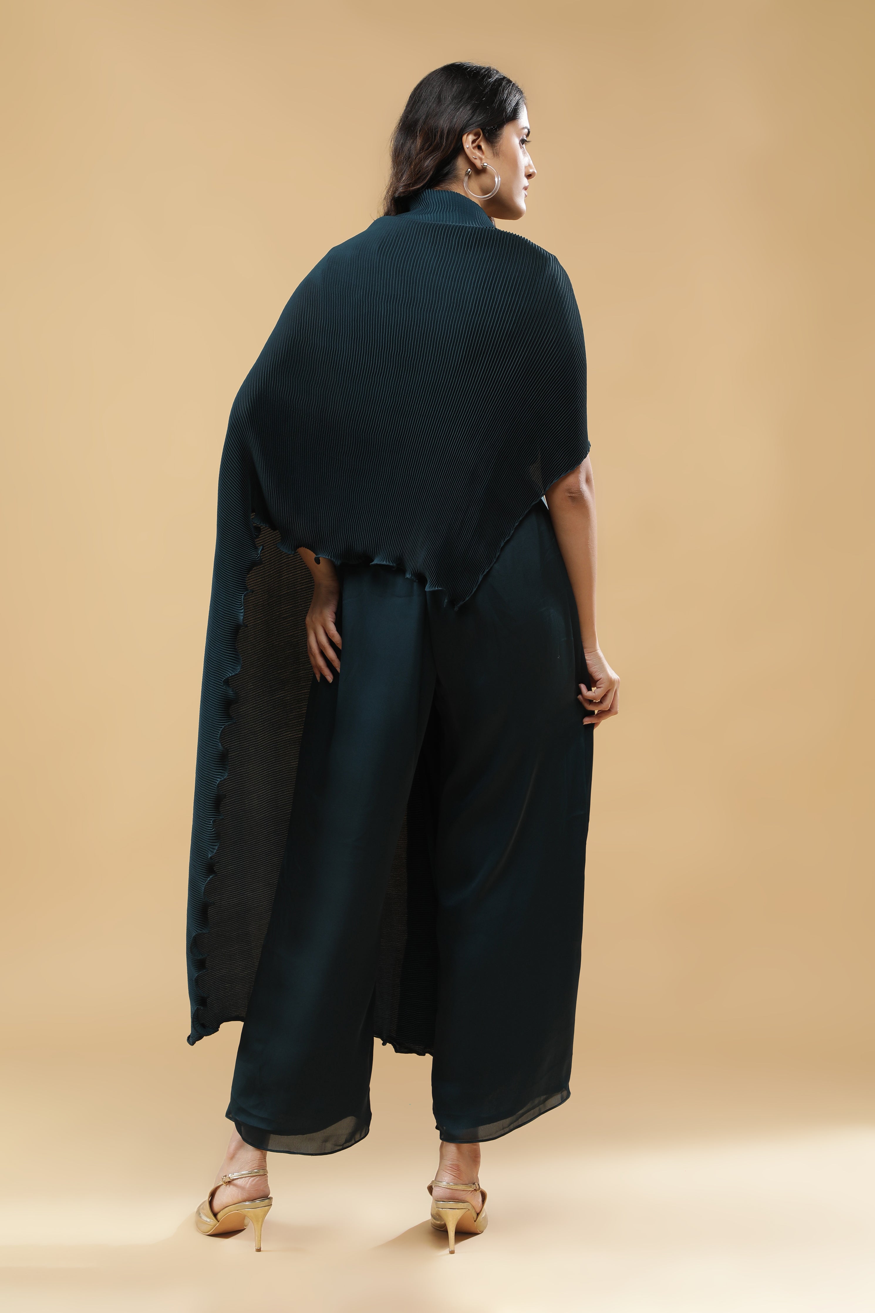 Deep Teal Indo-Western Set