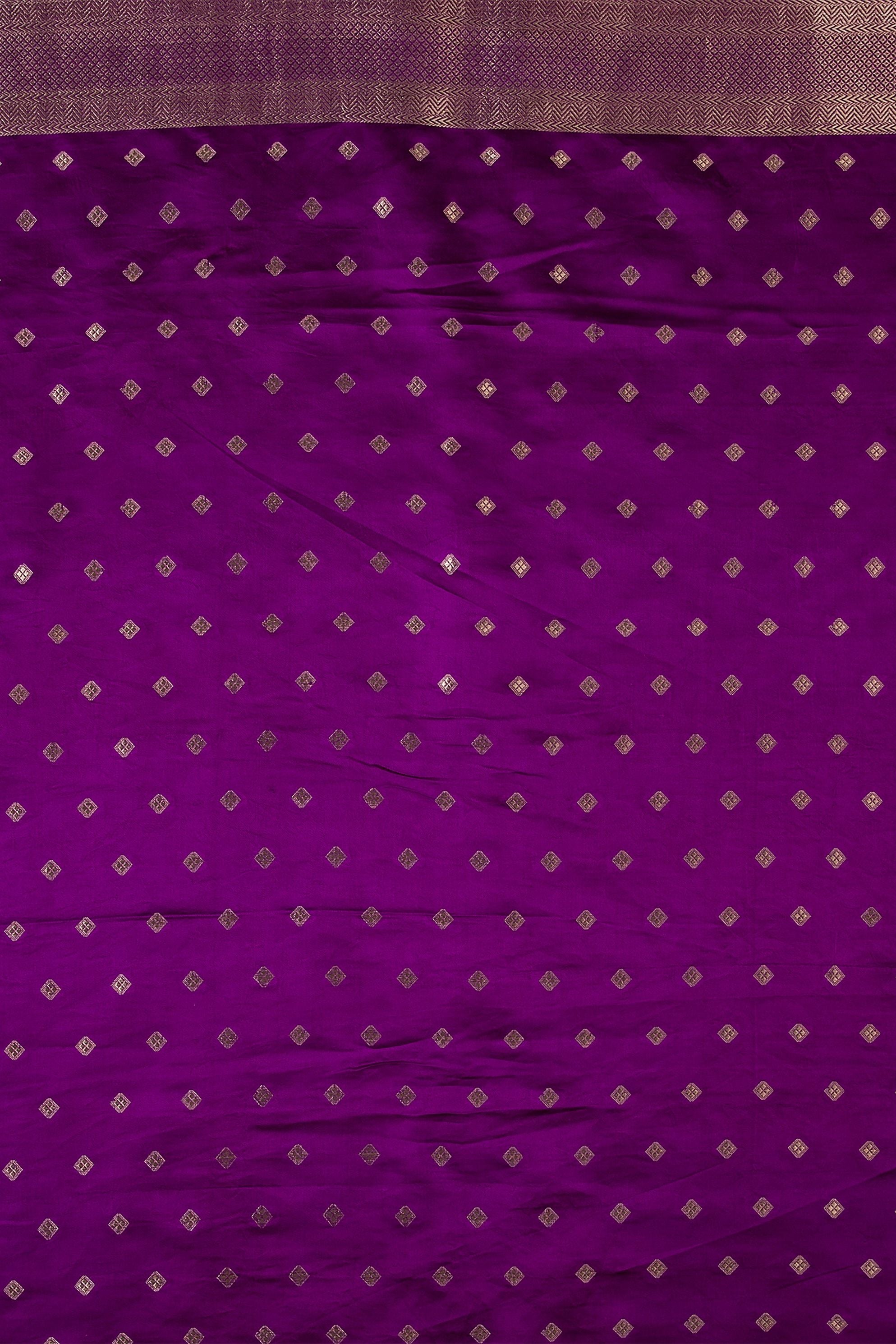 Royal Purple Banaras Silk Saree - Mokshaa