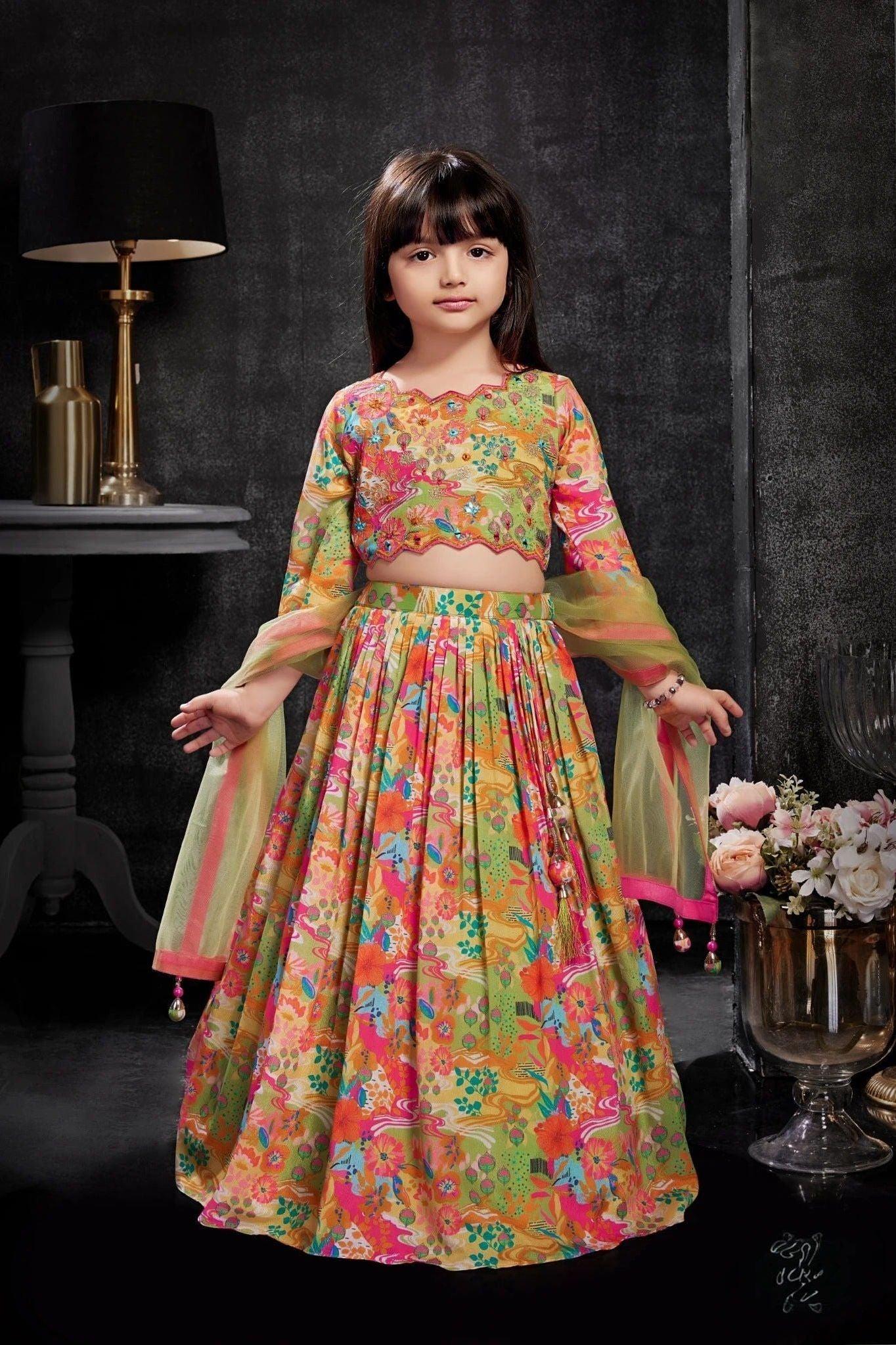 Sunburst Bloom Lehenga Choli Set  Mokshaa