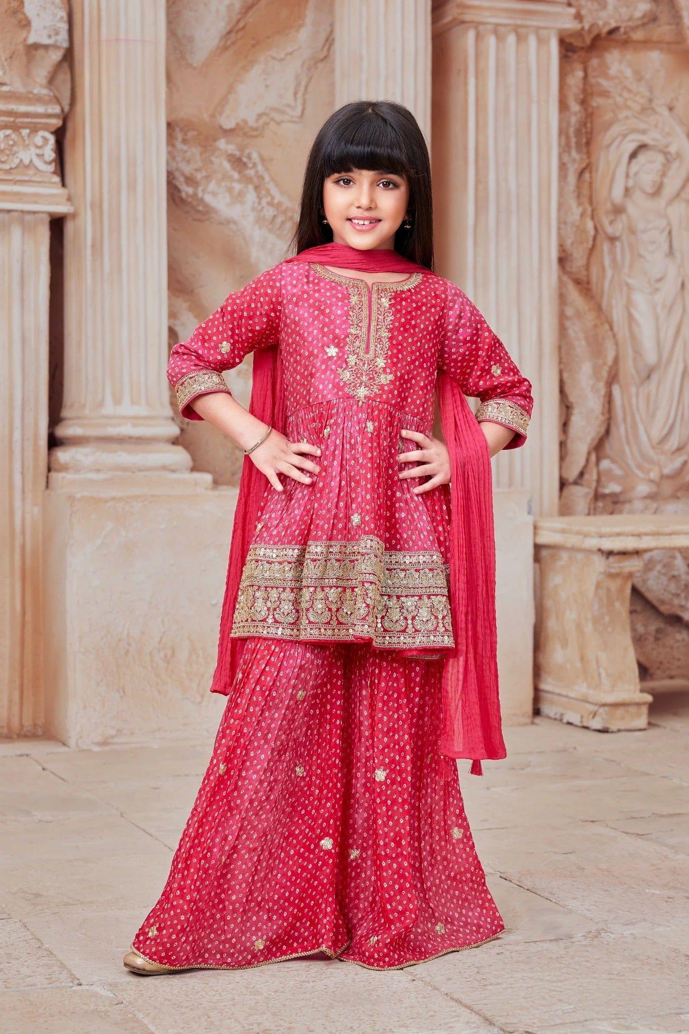 Rani Bandhani Sharara Set  Mokshaa