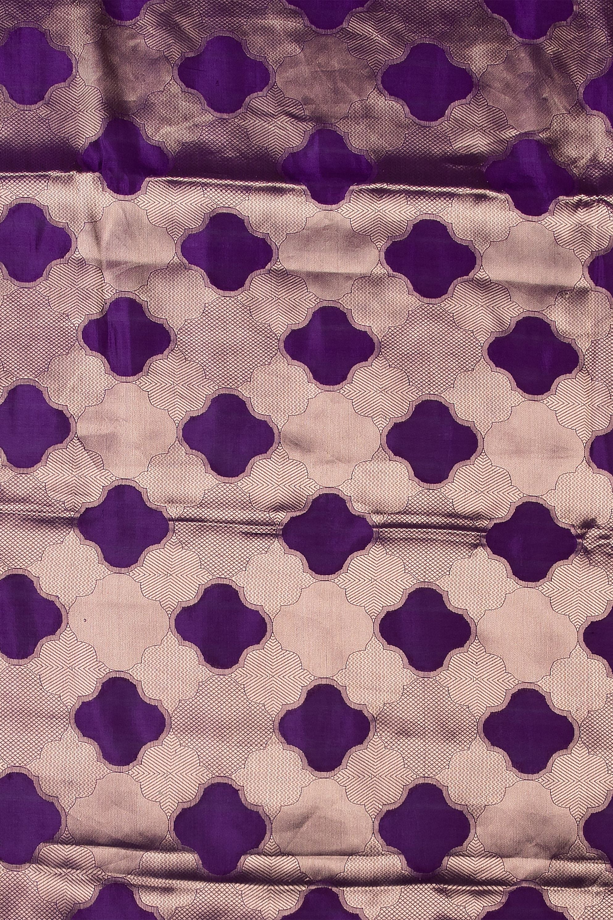 Purple Banaras Silk Saree - Mokshaa