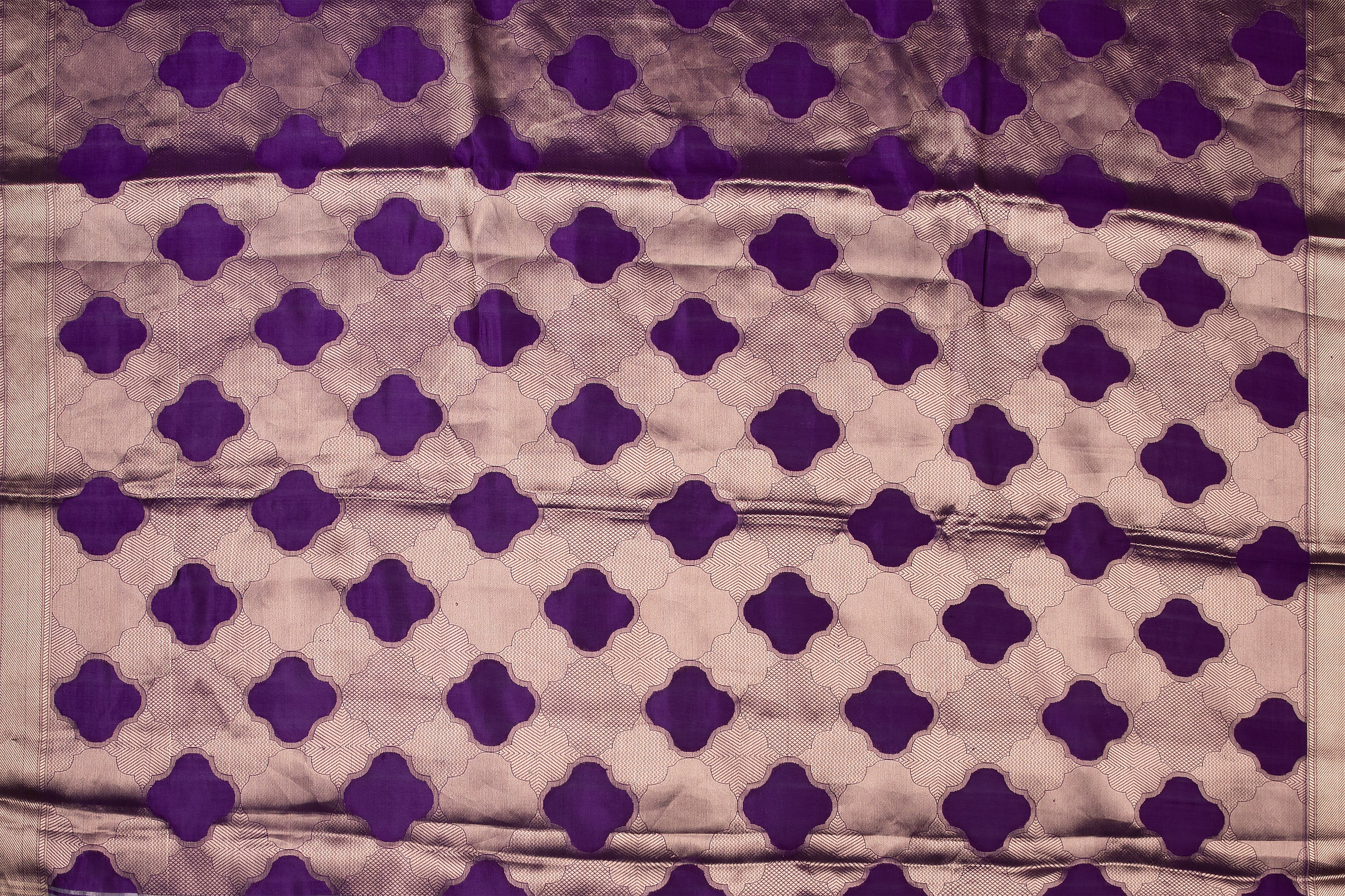 Purple Banaras Silk Saree - Mokshaa