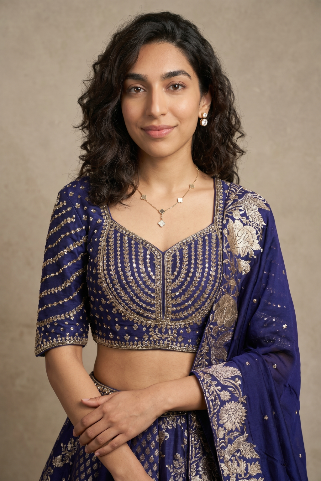 Purple Banaras Raw Silk Lehenga