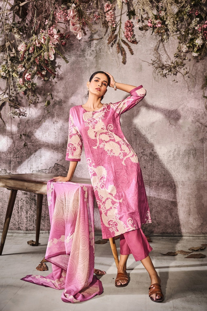 Rose Pink Silk Salwar Set
