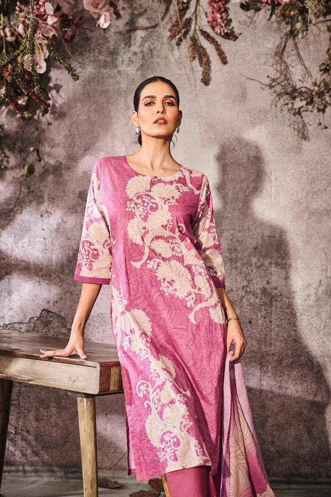 Rose Pink Silk Salwar Set