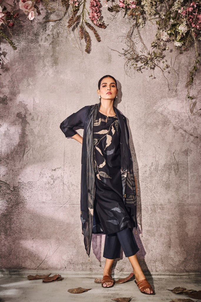 Black Printed Salwar Set