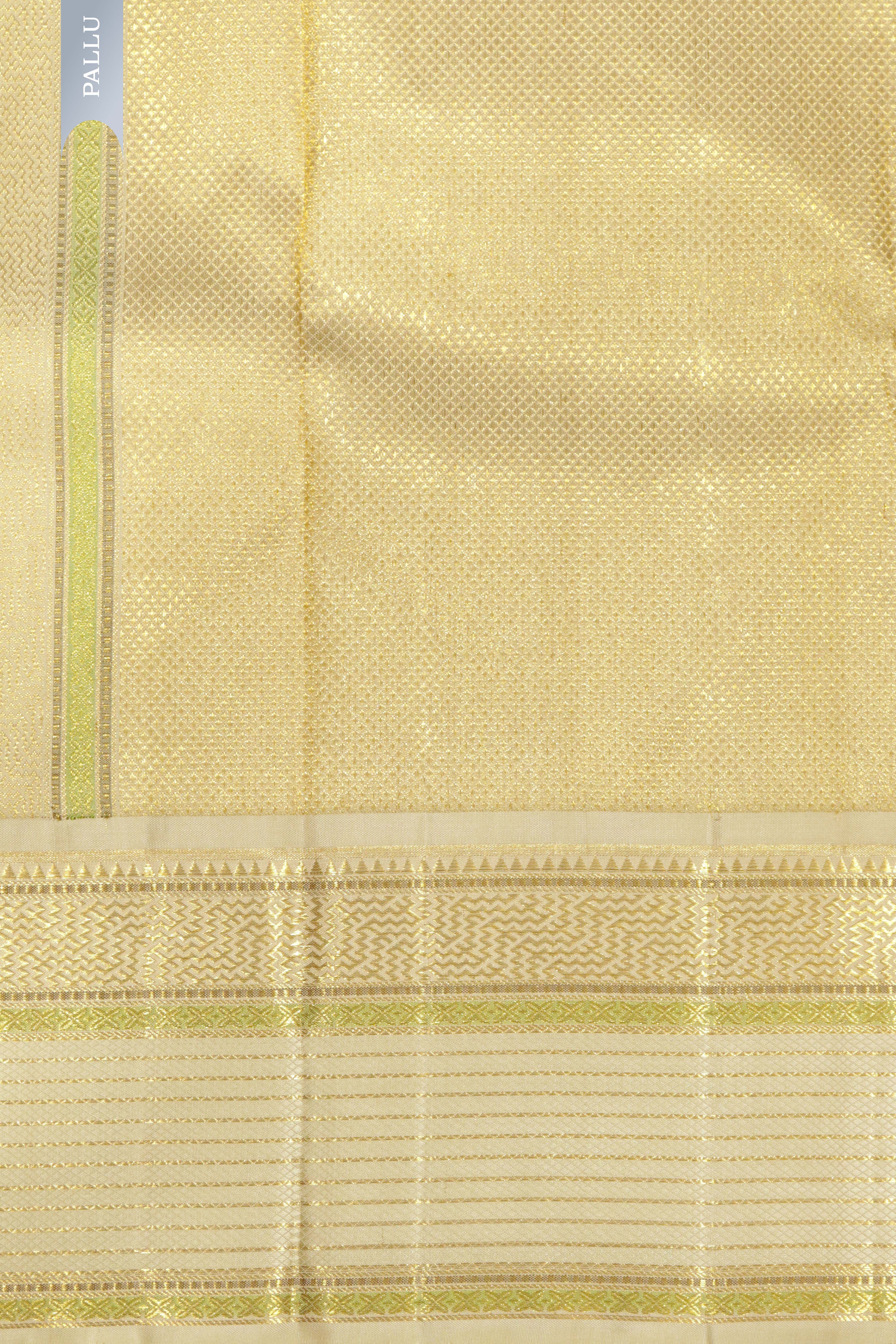 Maroon Kanchipuram Silk Saree with Zari Stripes, Motifs & Contrast Zari Border