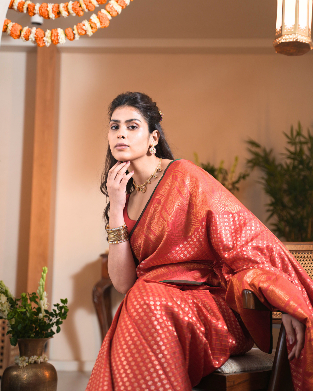 Red Kanchipuram Silk Saree