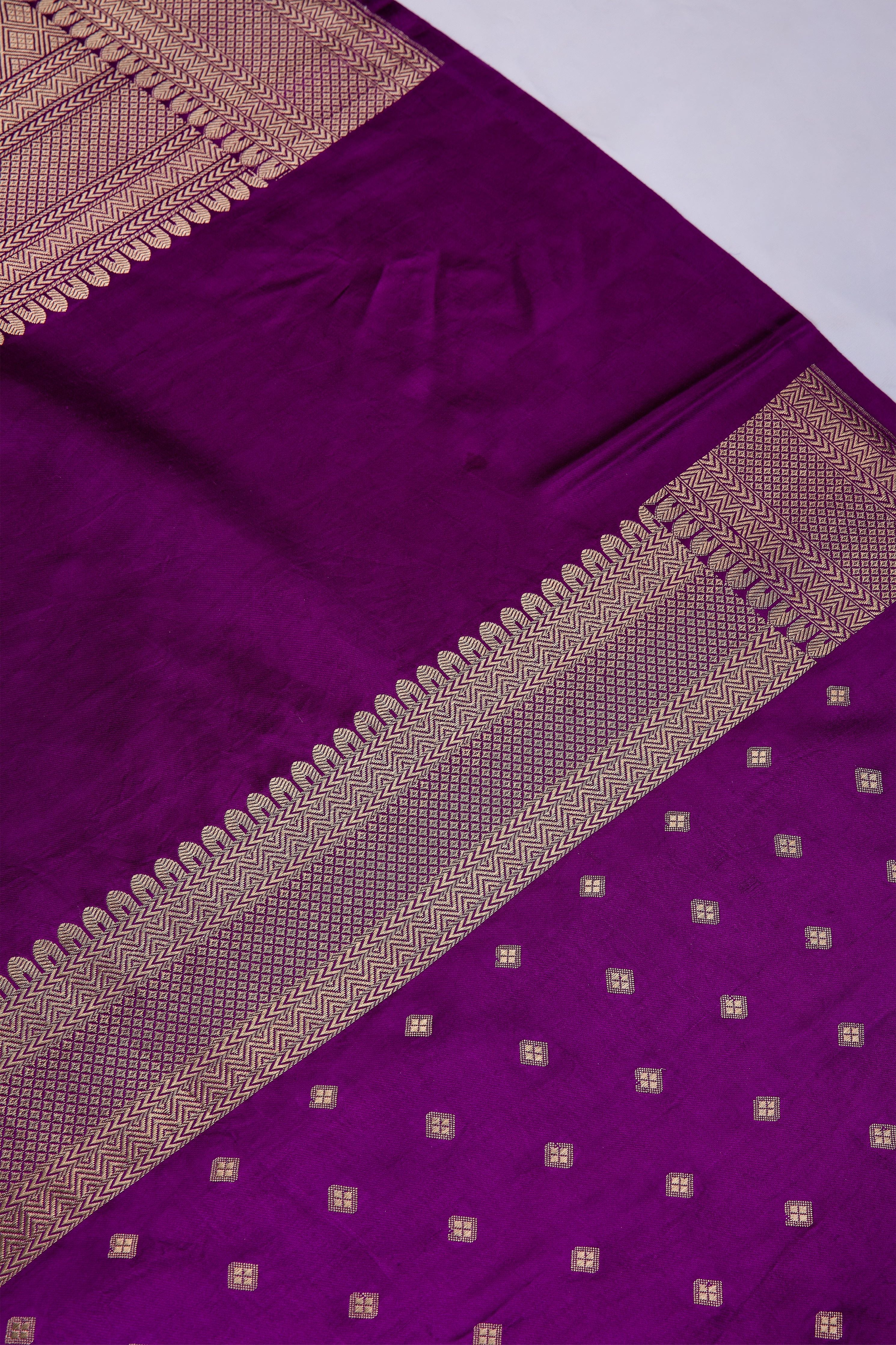 Royal Purple Banaras Silk Saree - Mokshaa