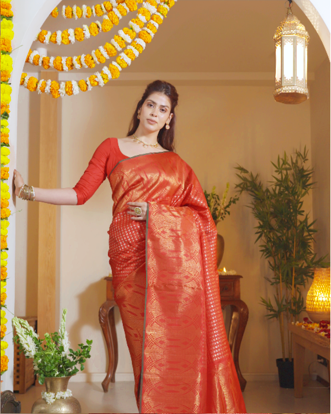 Red Kanchipuram Silk Saree