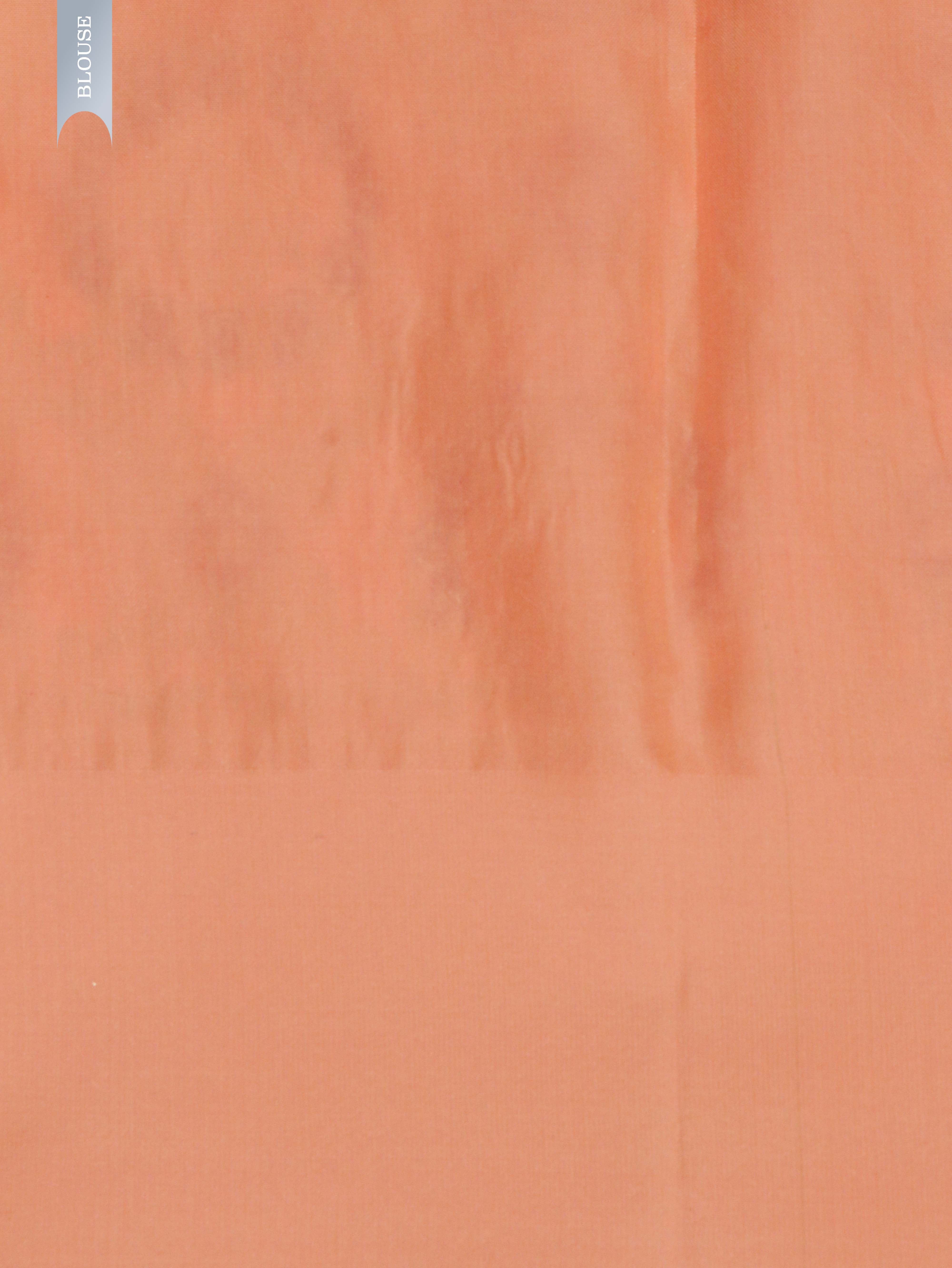 Peach Banarasi Silk Saree with All-Over Zari & Thread Weaving