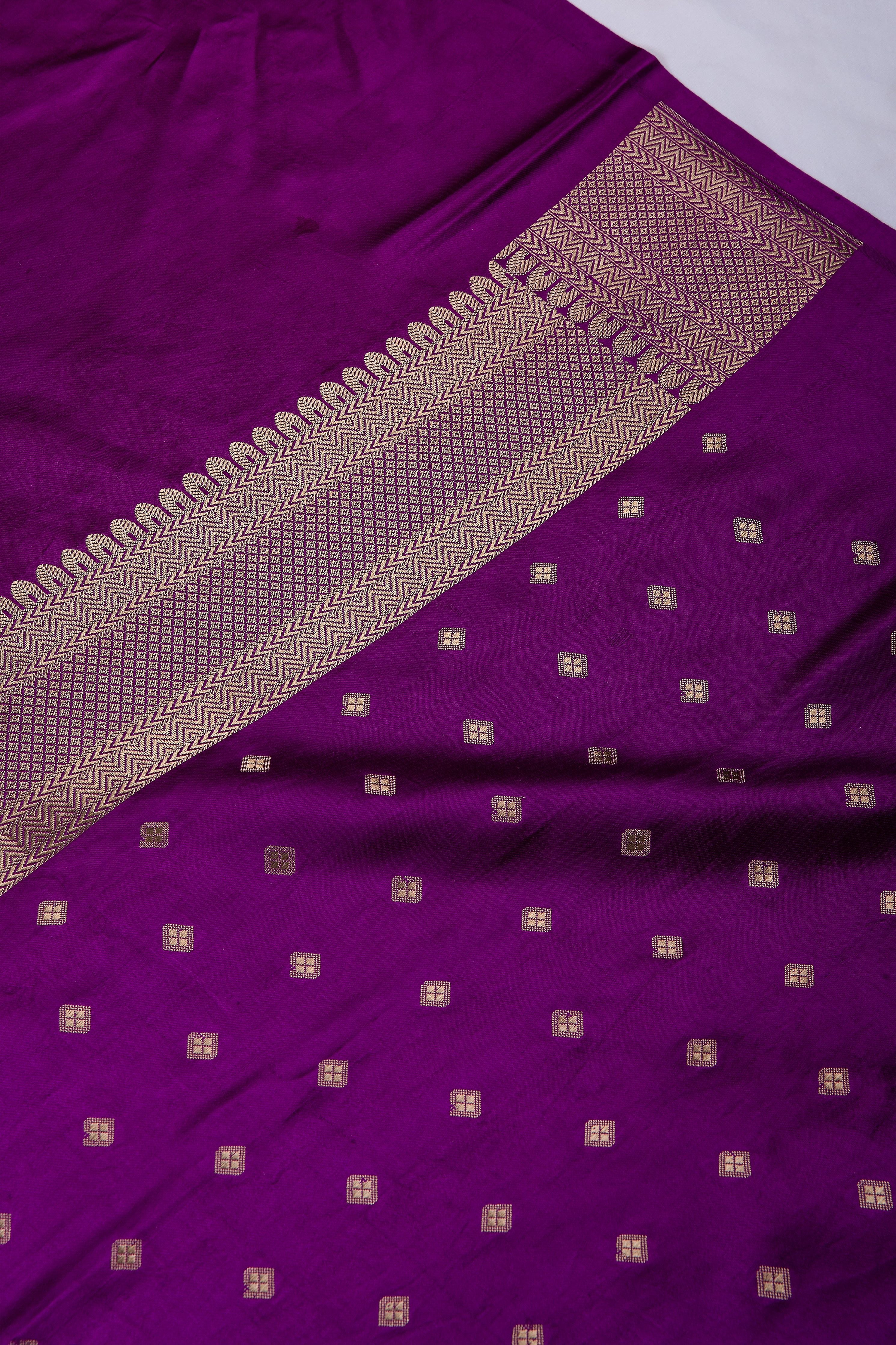 Royal Purple Banaras Silk Saree - Mokshaa