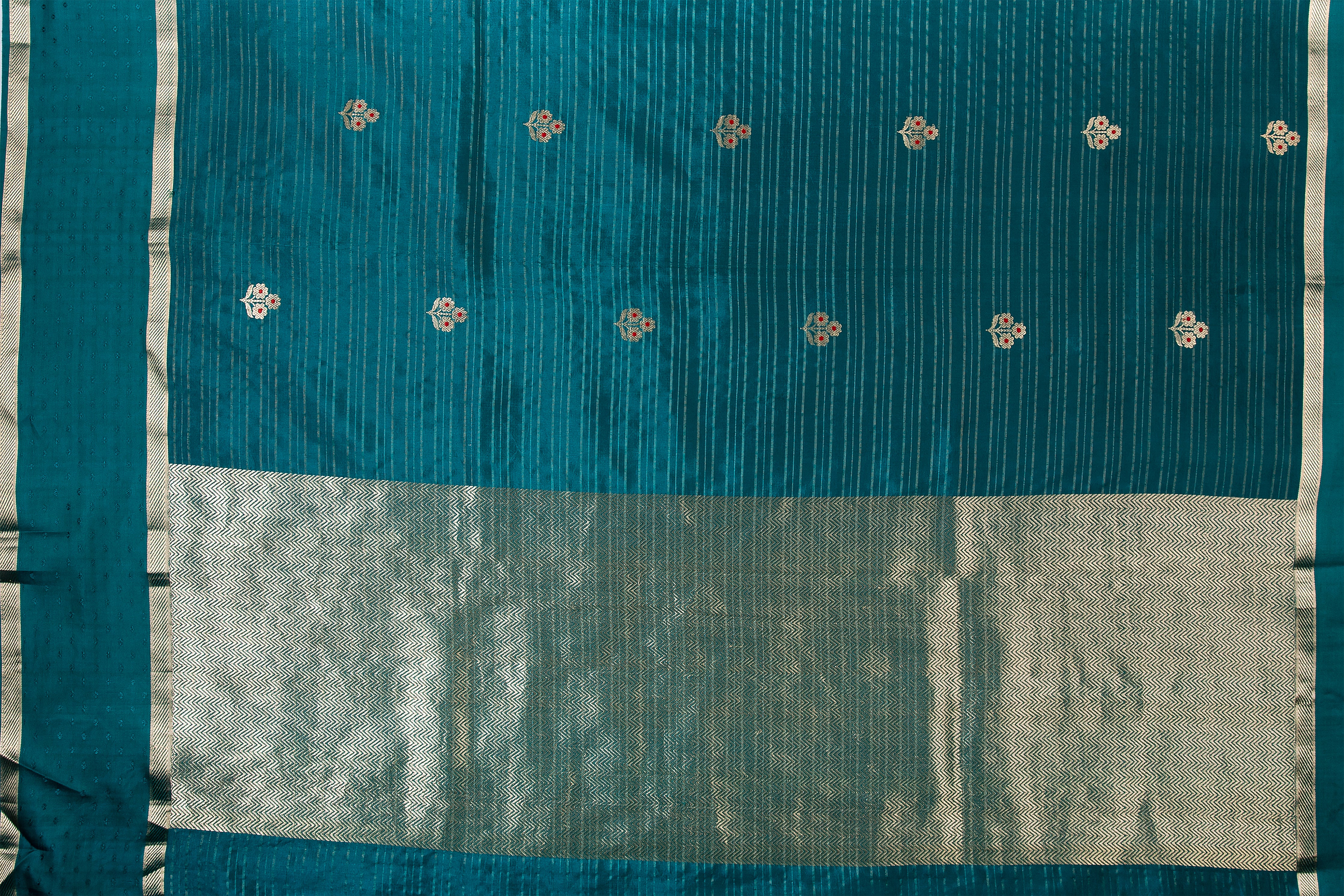 Emerald Green Banaras Silk Saree - Mokshaa