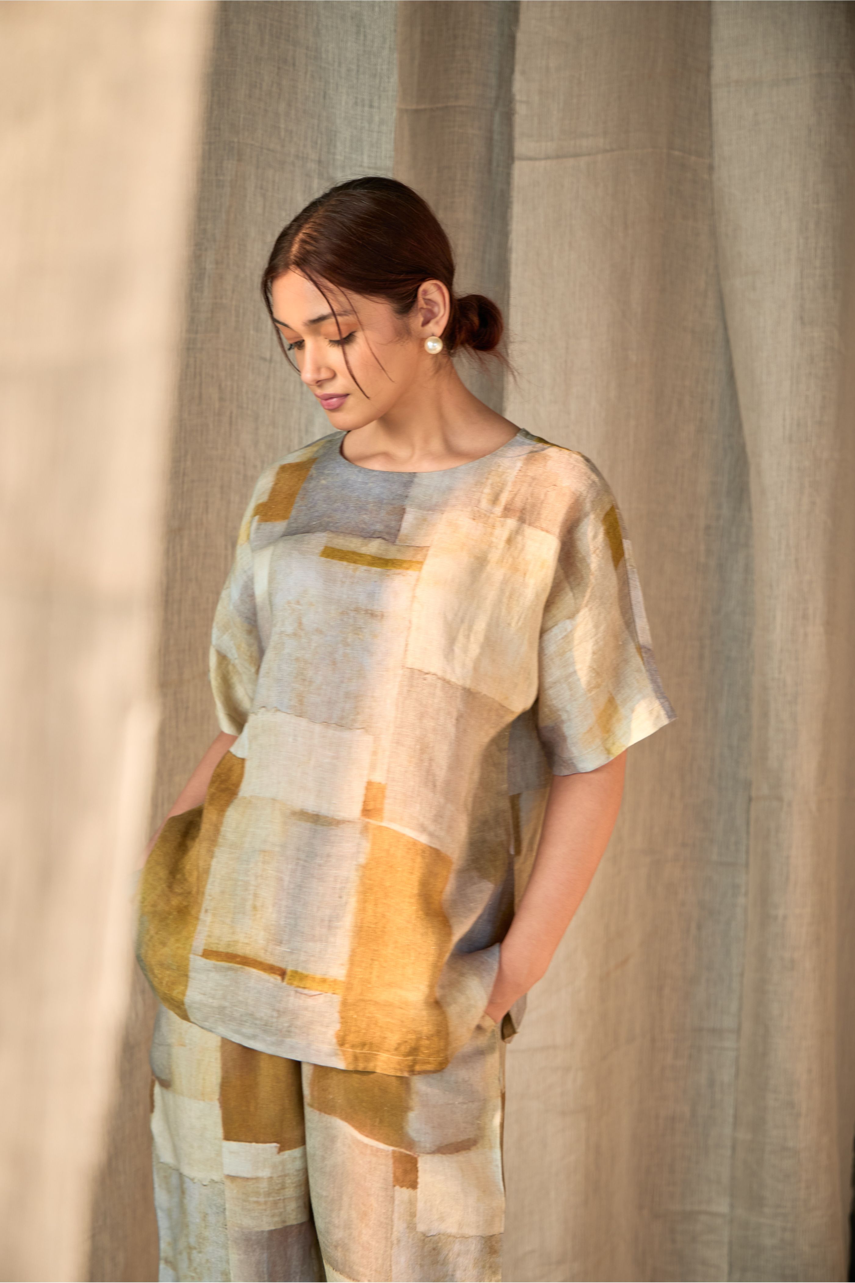 Pure Hemp Co-ord Set-Copper - Mokshaa
