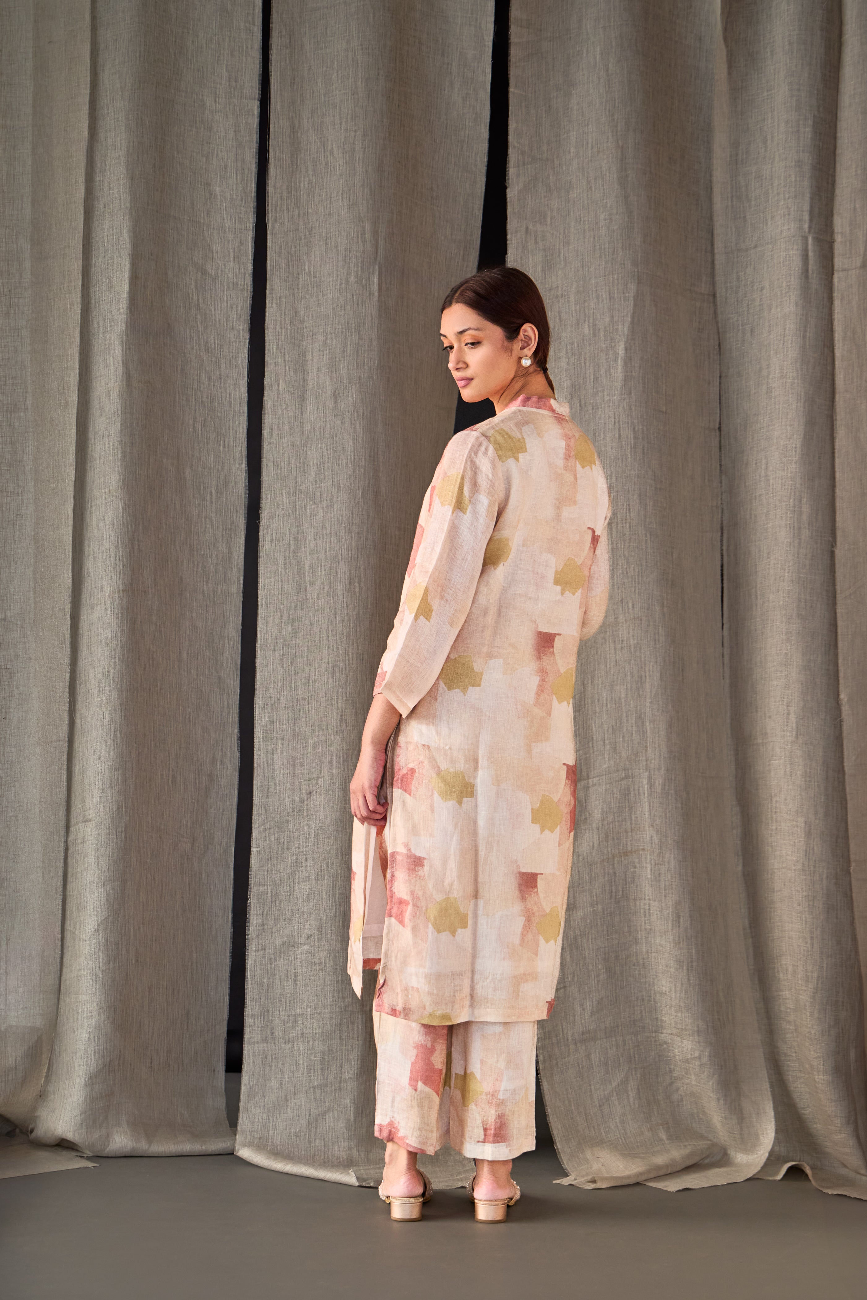 Pure Hemp Kurta Set-Italian Clay - Mokshaa