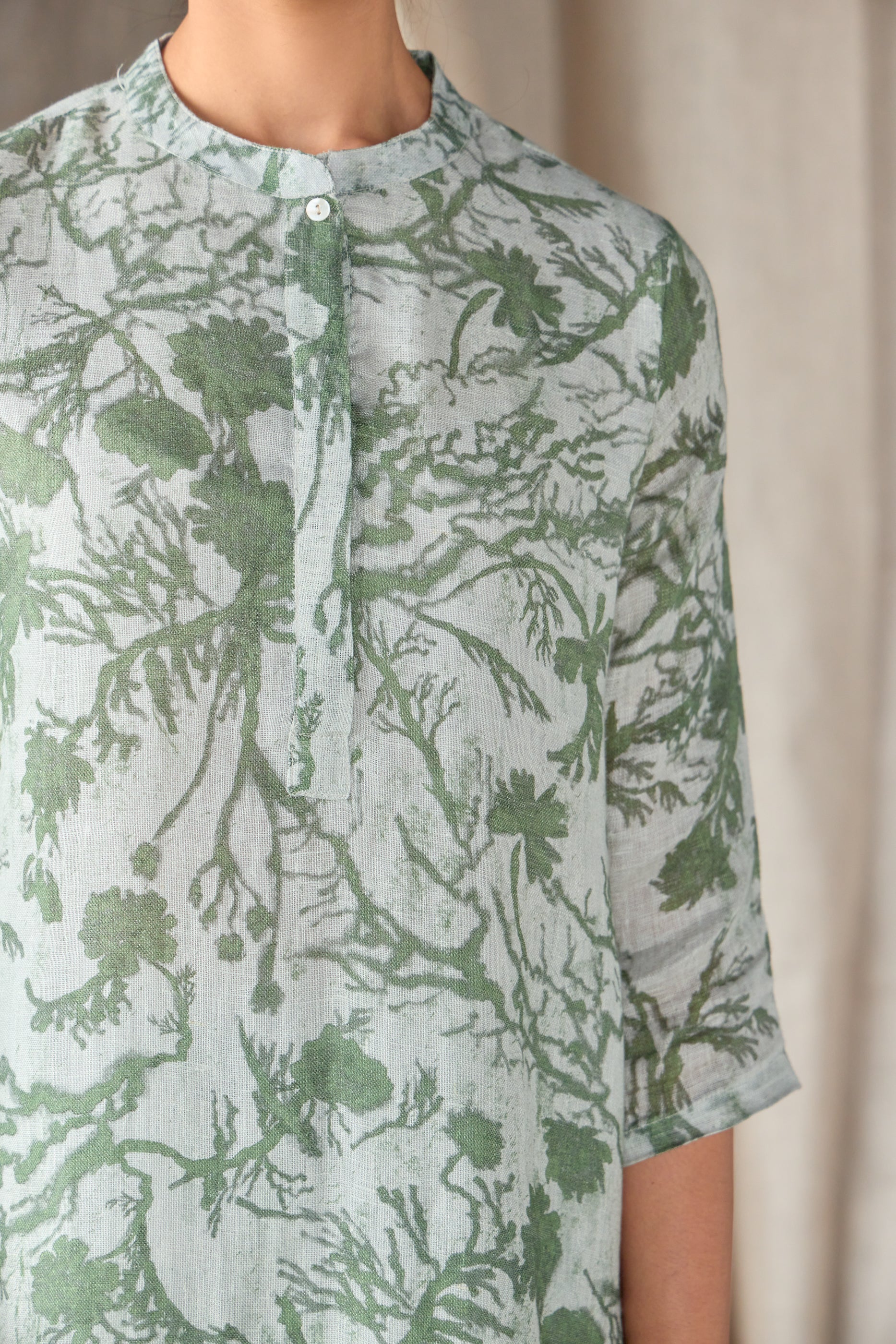 Forest Lullaby Pure Hemp Kurta Set - Mokshaa