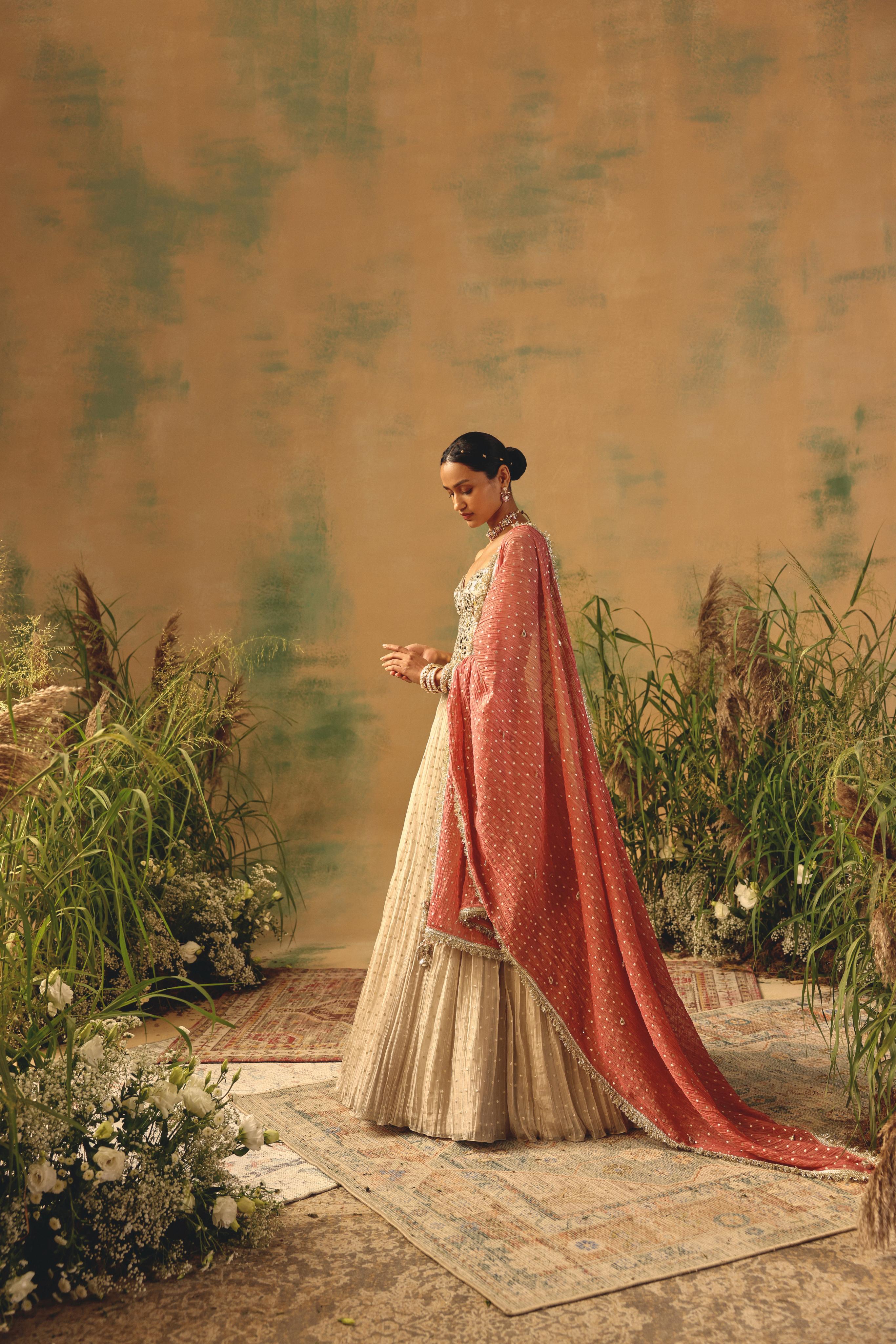 The Ivory & Amber Corset Lehenga