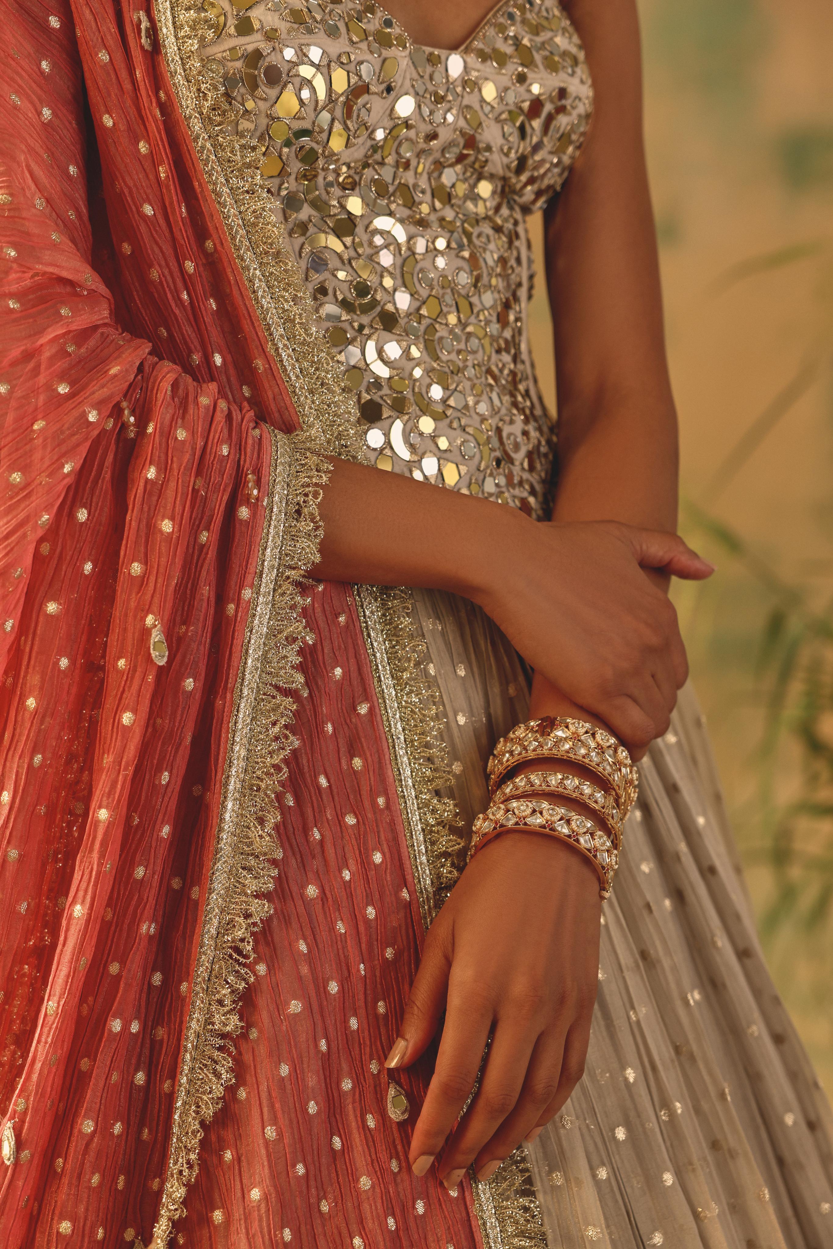 The Ivory & Amber Corset Lehenga