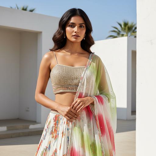Ivory Elysian Embroidered Lehenga Set