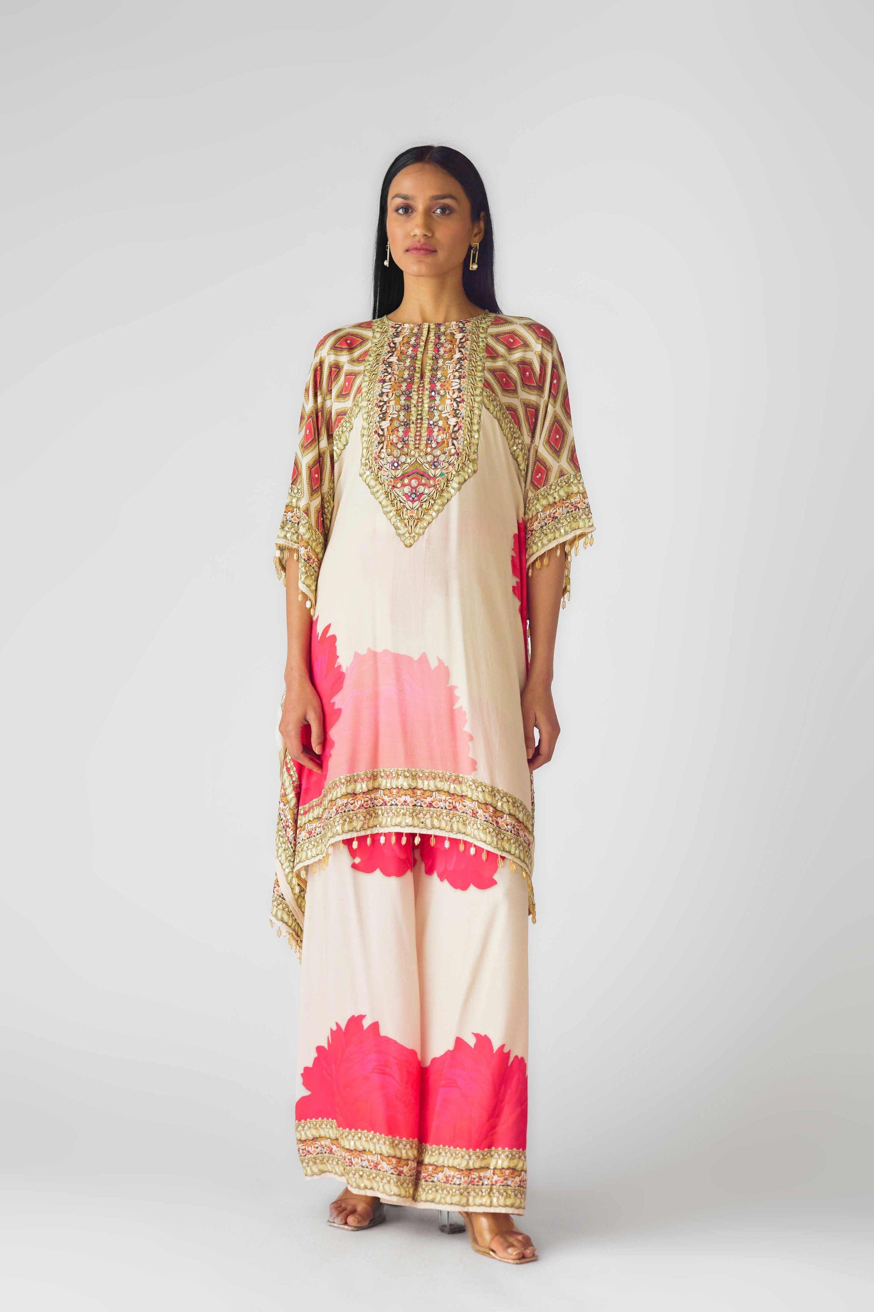 Ivory Embroidered Suit Set  Mokshaa