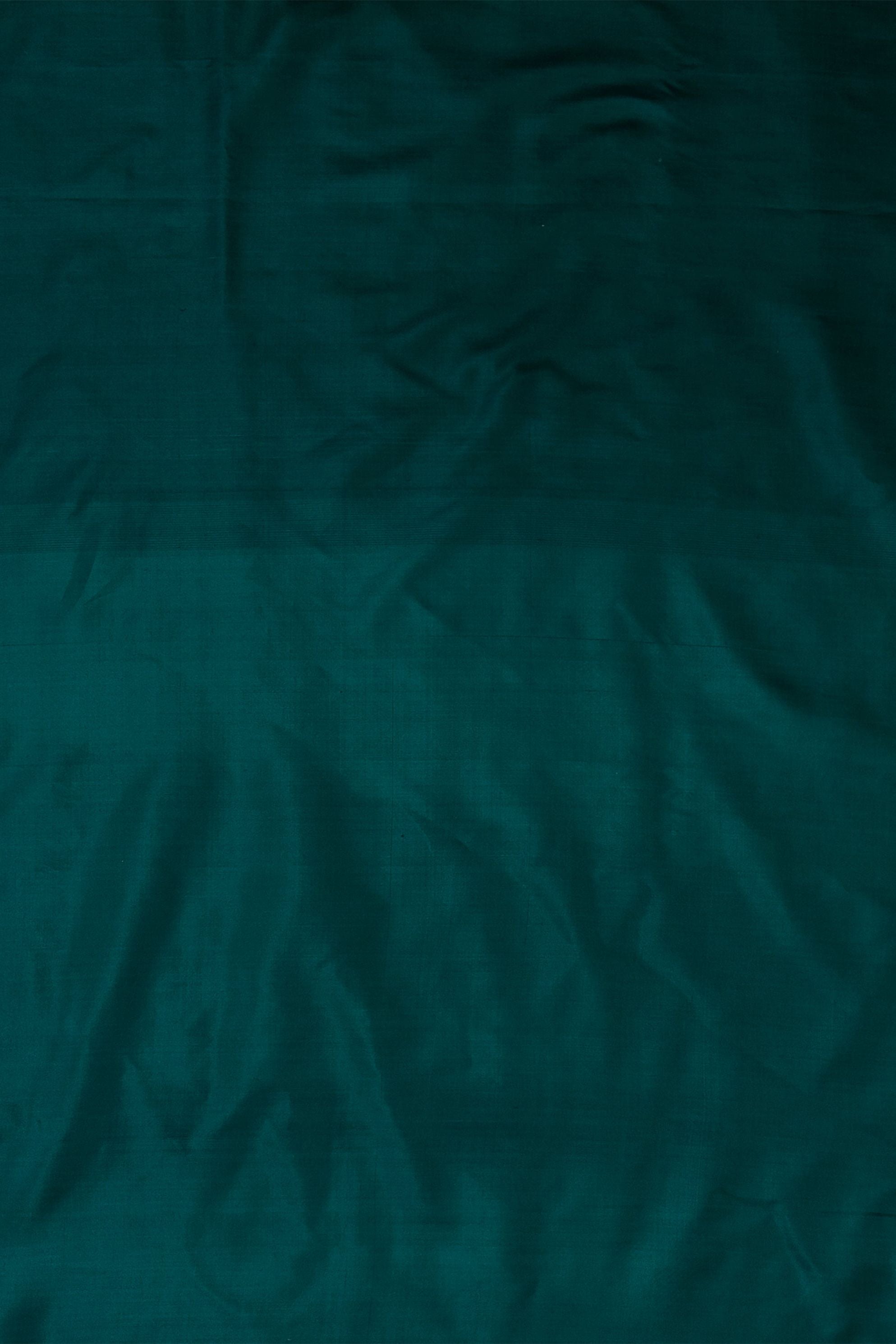 Bottle Green Banaras Silk Saree - Mokshaa