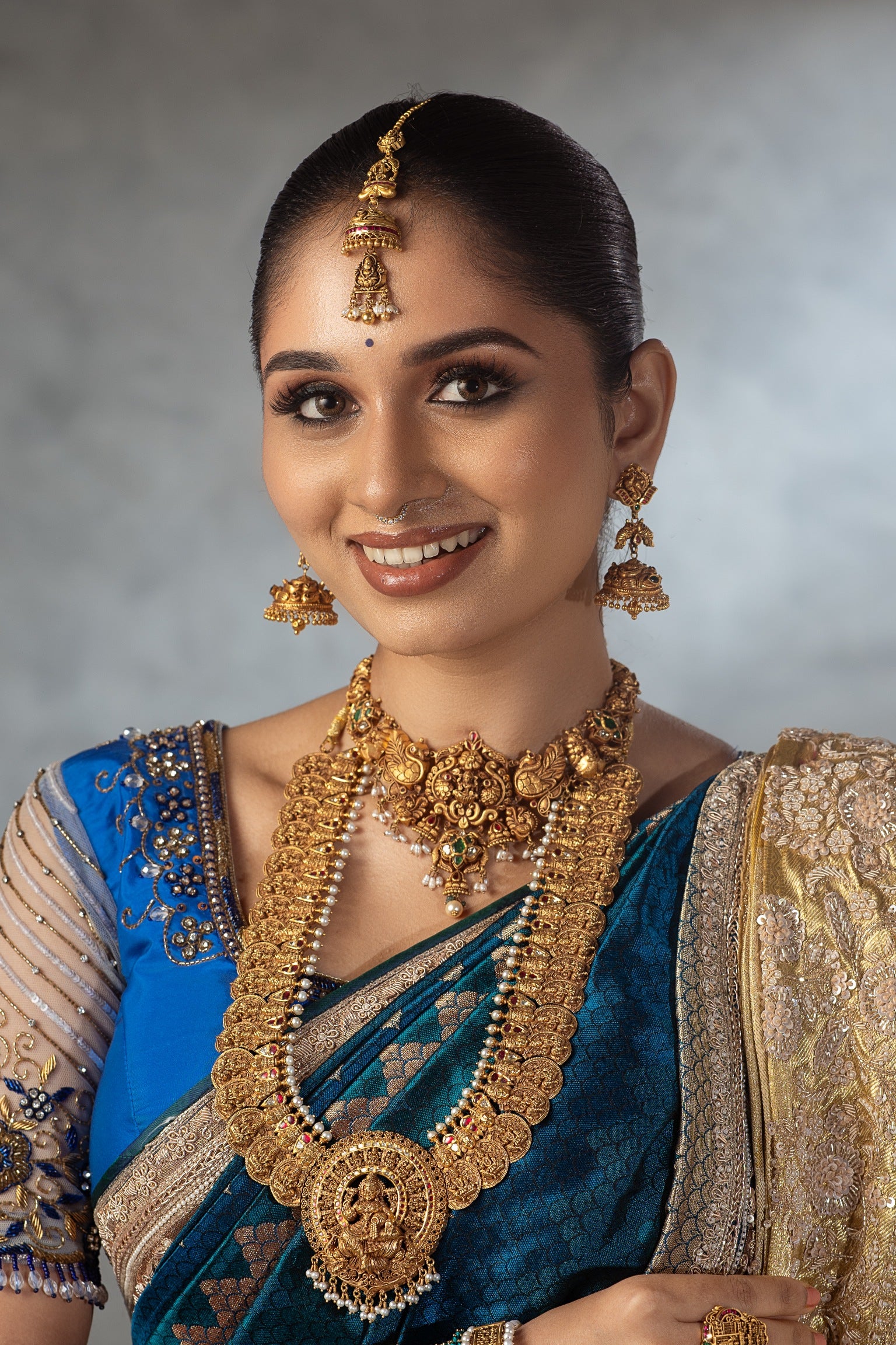 Peacock Blue Banarasi Pure Silk Saree
