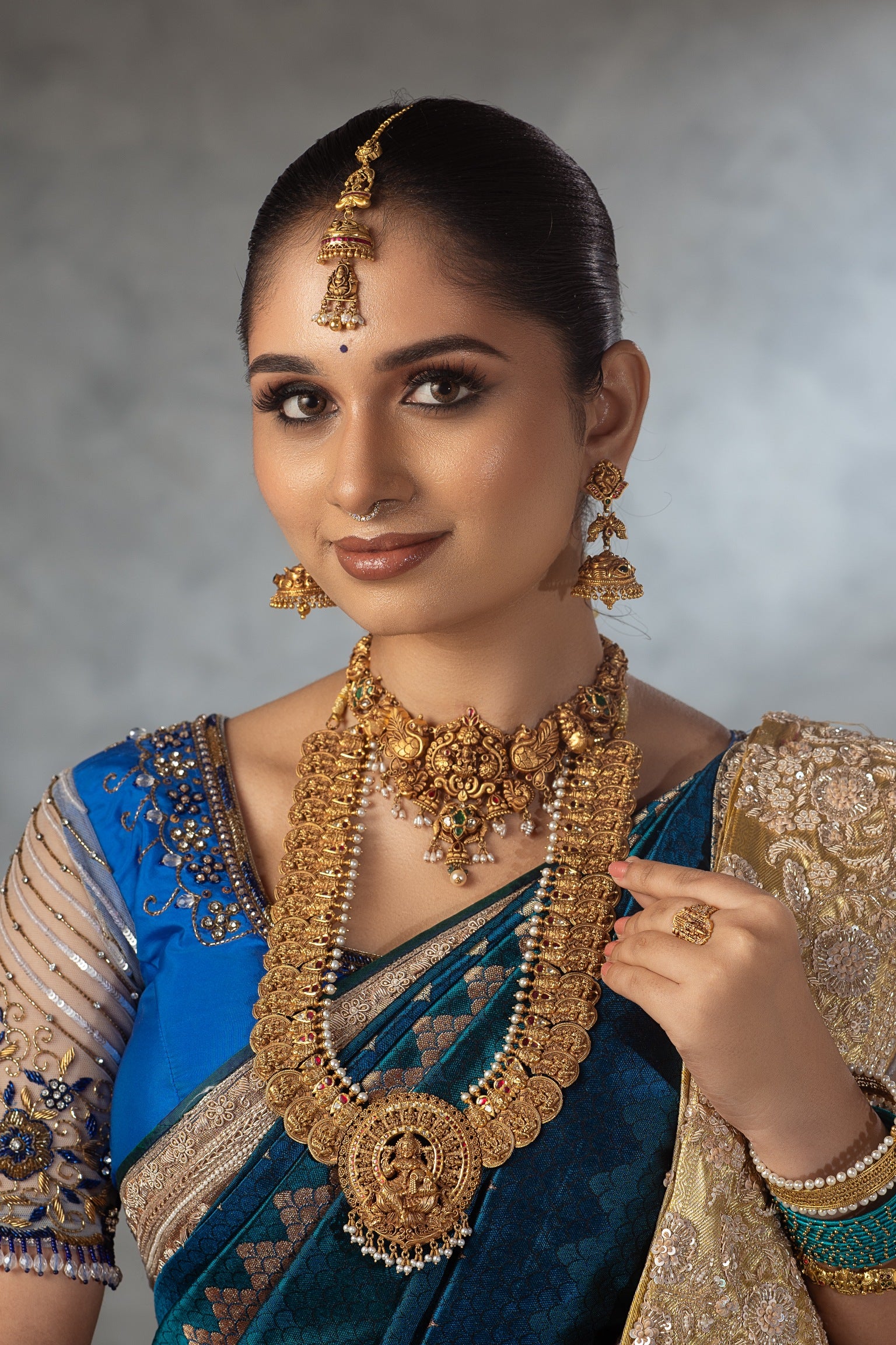 Peacock Blue Banarasi Pure Silk Saree