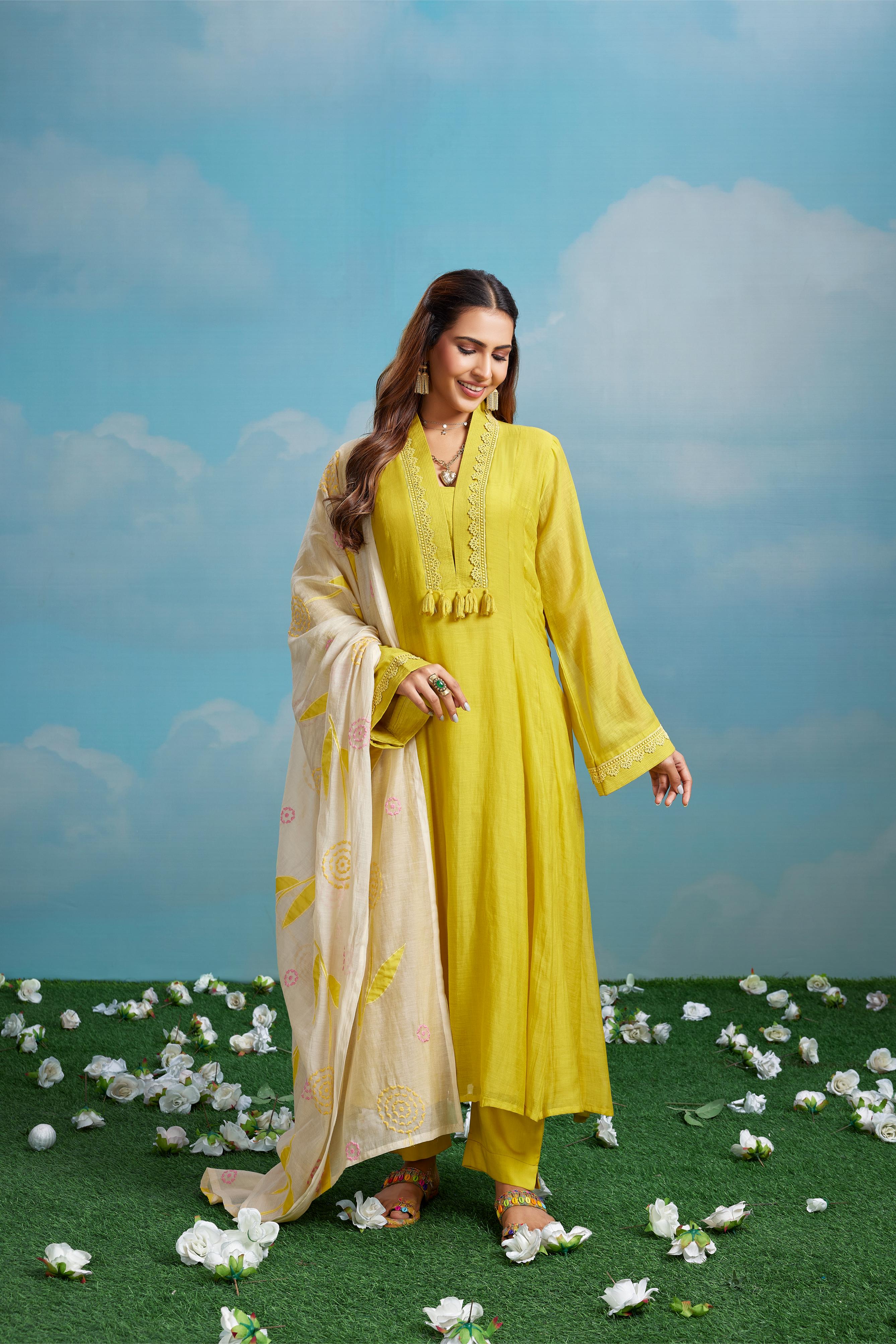 Lime Yellow Salwar Set